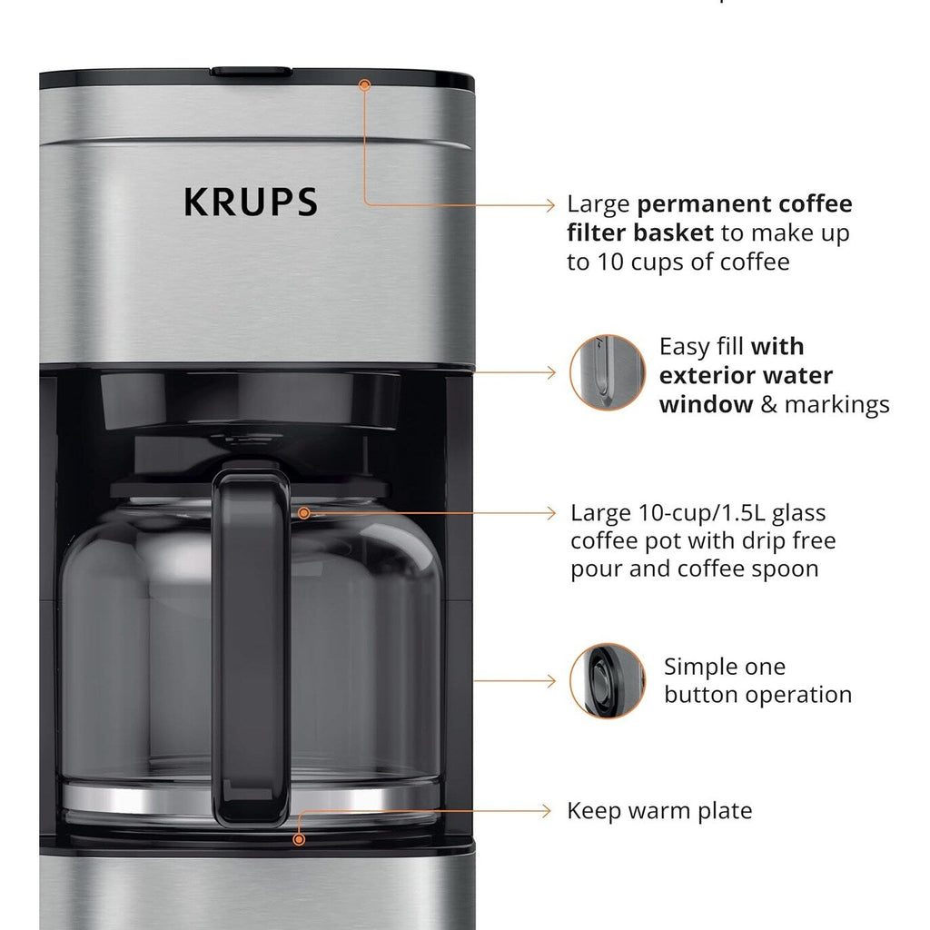 10-Cup Drip Coffee Maker, Digital Display, Stainless Steel Finish, Programmable Timer, Auto Shutoff