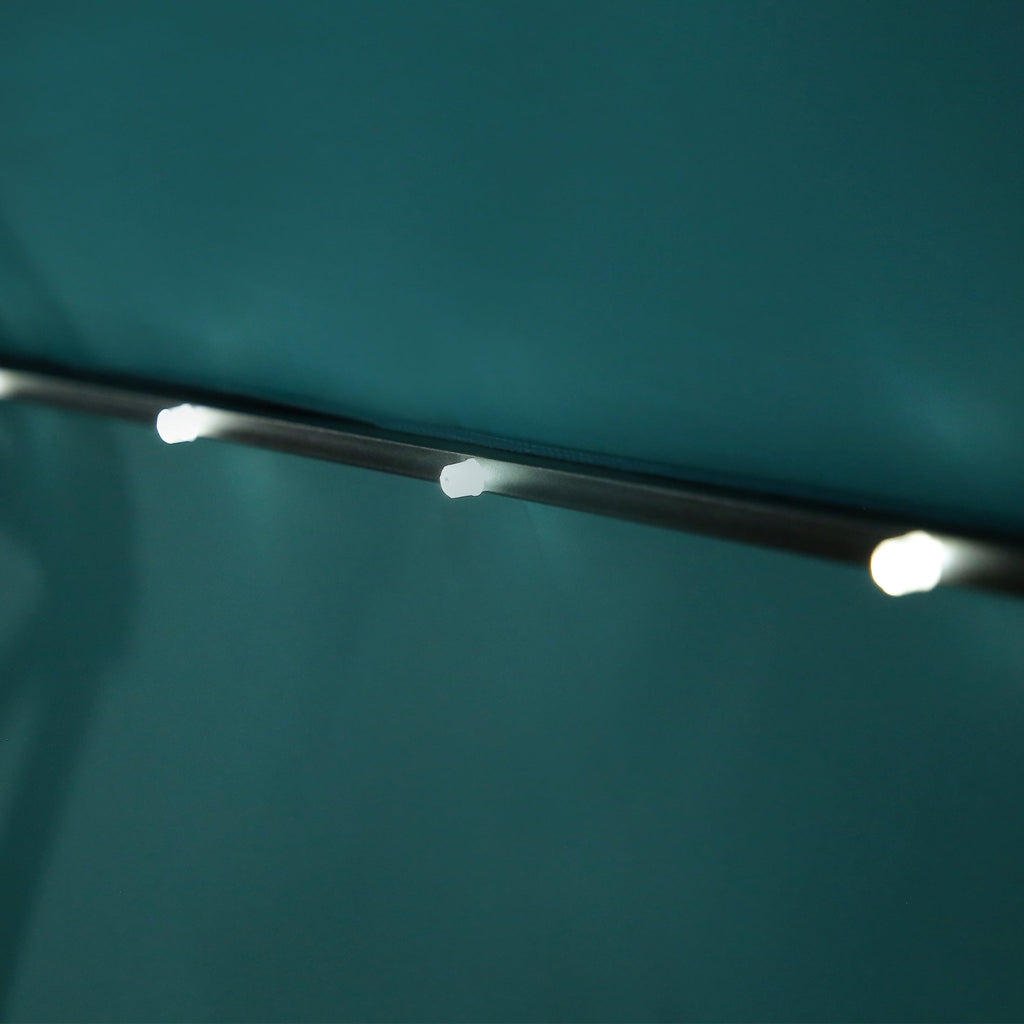 10 Ft. Solar Power Lighted Patio Umbrella with Base Stand