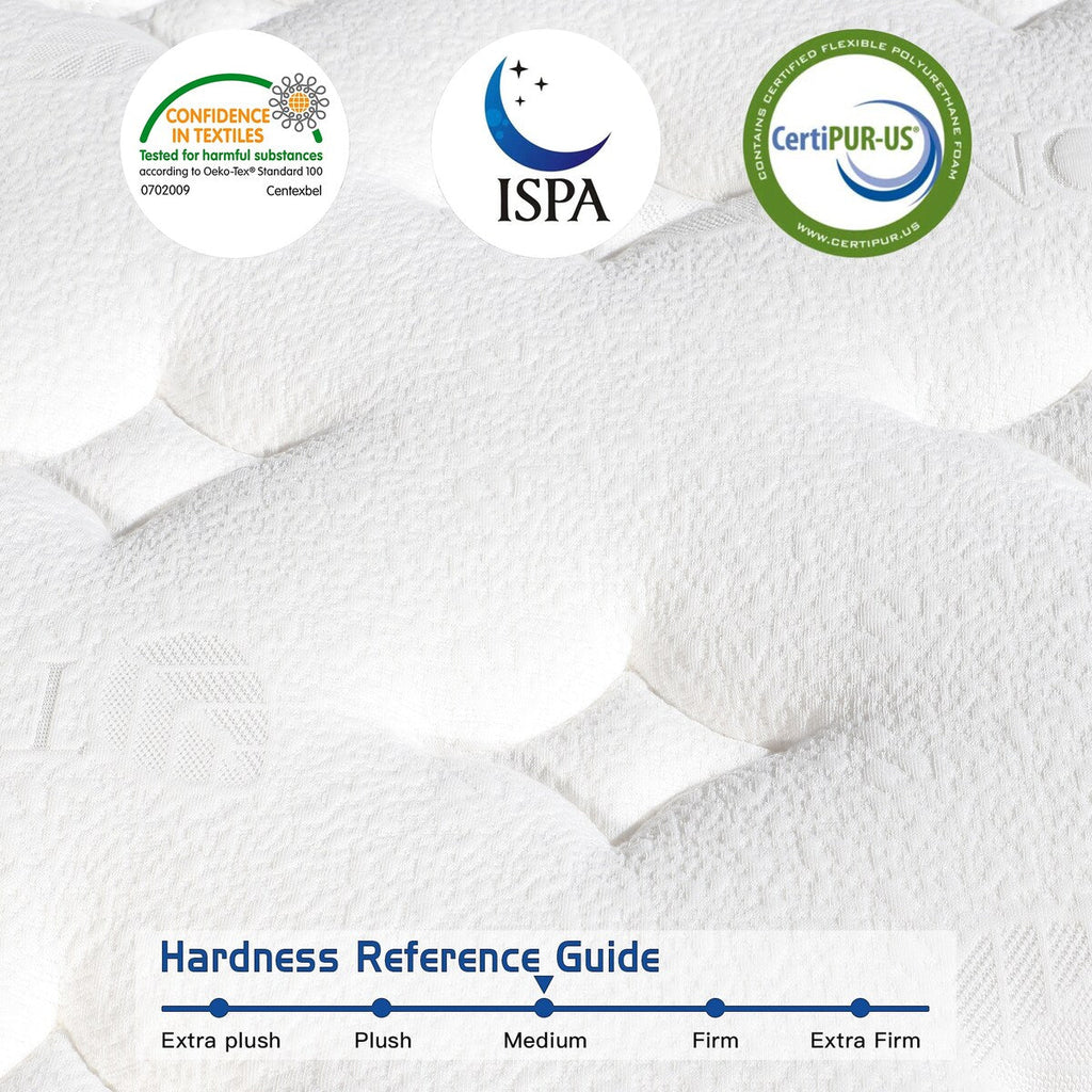 12 Medium Memory Foam Hybrid Mattress in a box