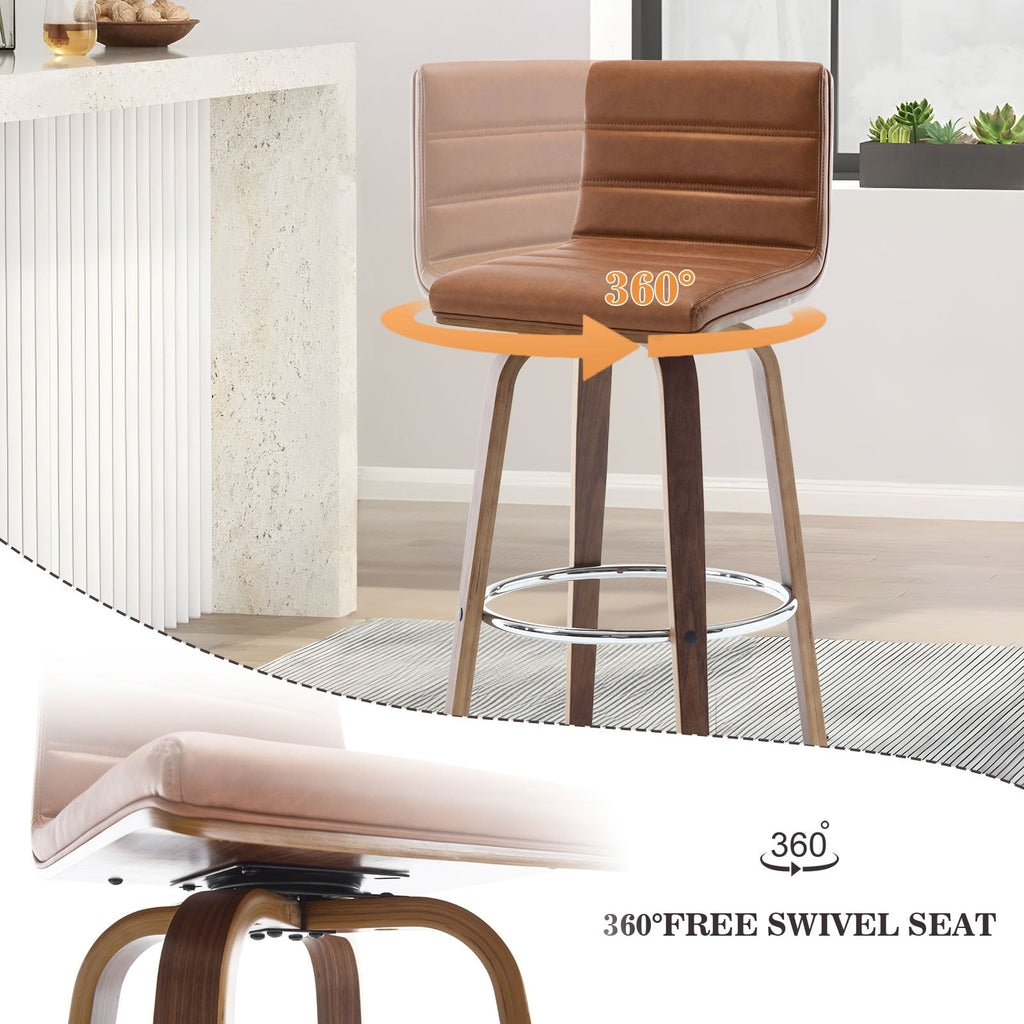 26/29 Faux Leather Swivel Bar/Counter Stools, Set of 2/3