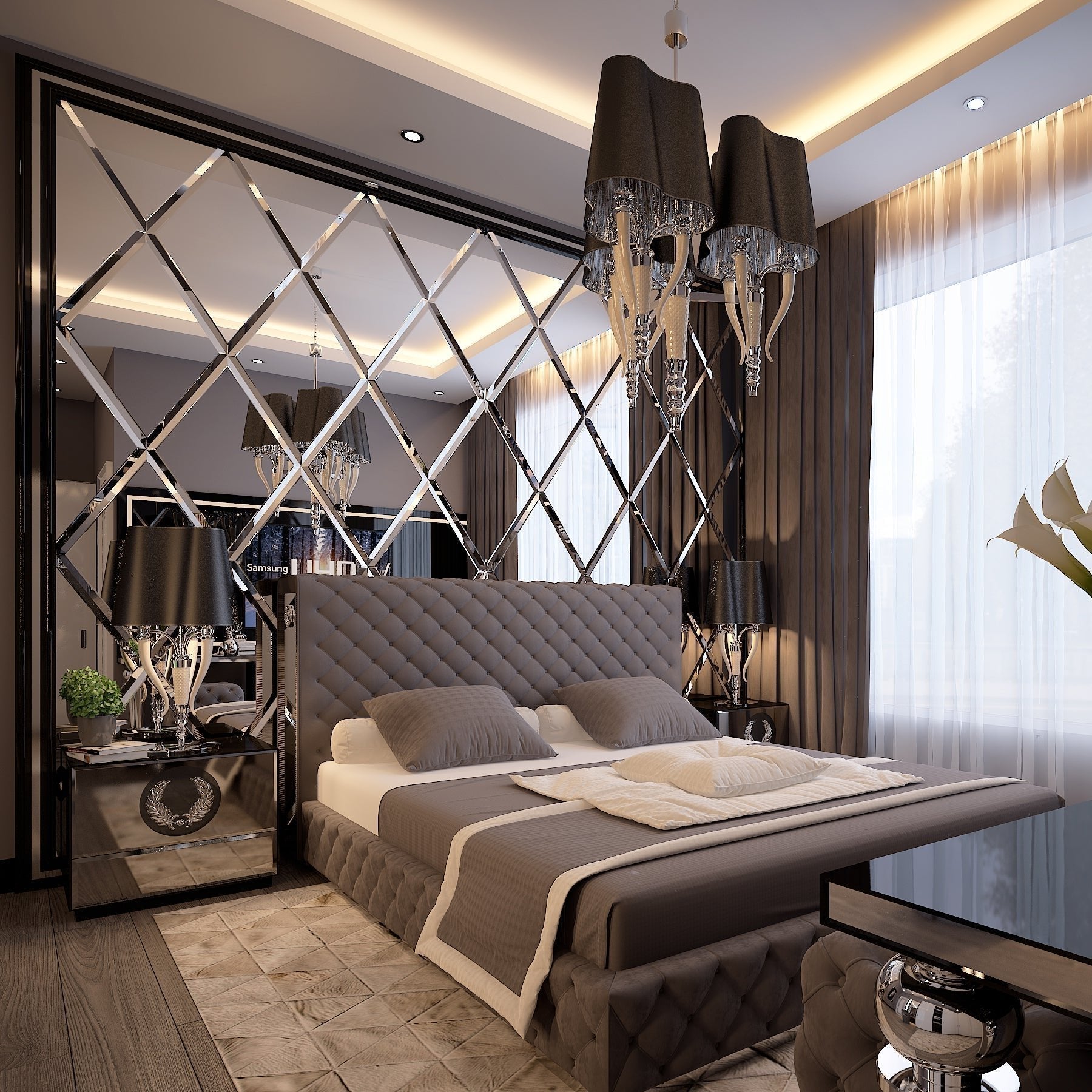 ZB -  ALMEDA KING BED WITH 2 NIGHT STANDS