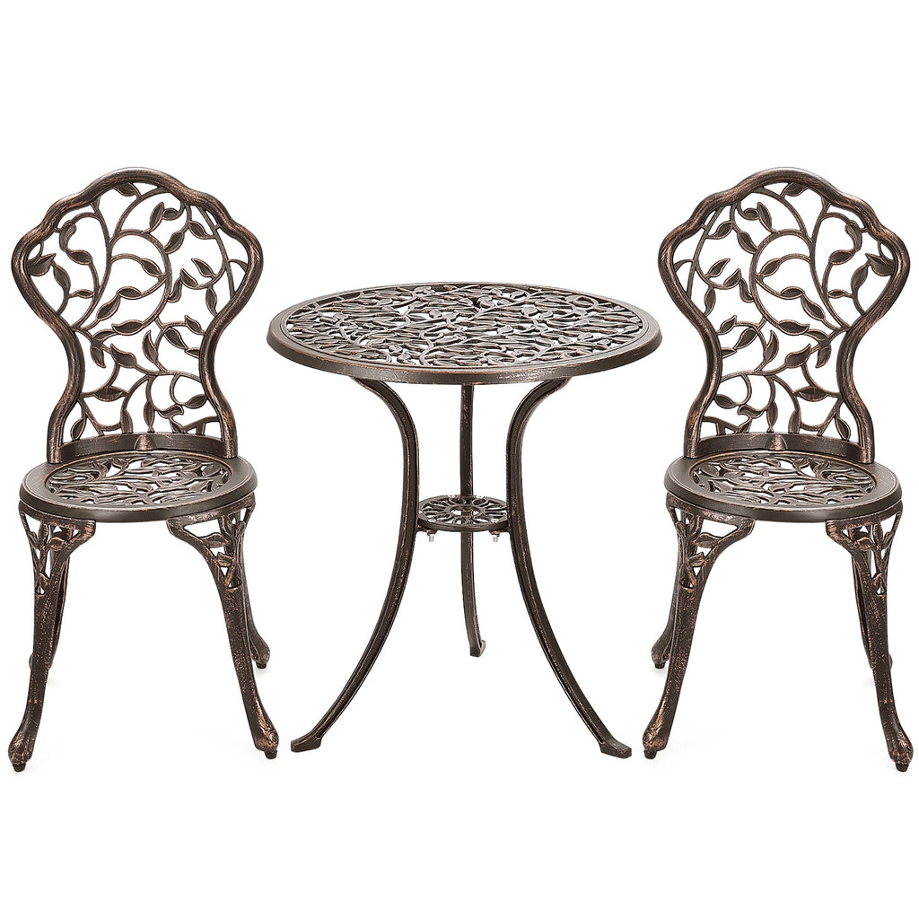 3 Pieces Outdoor Bistro Set Patio Furniture Set Table and Chairs Set