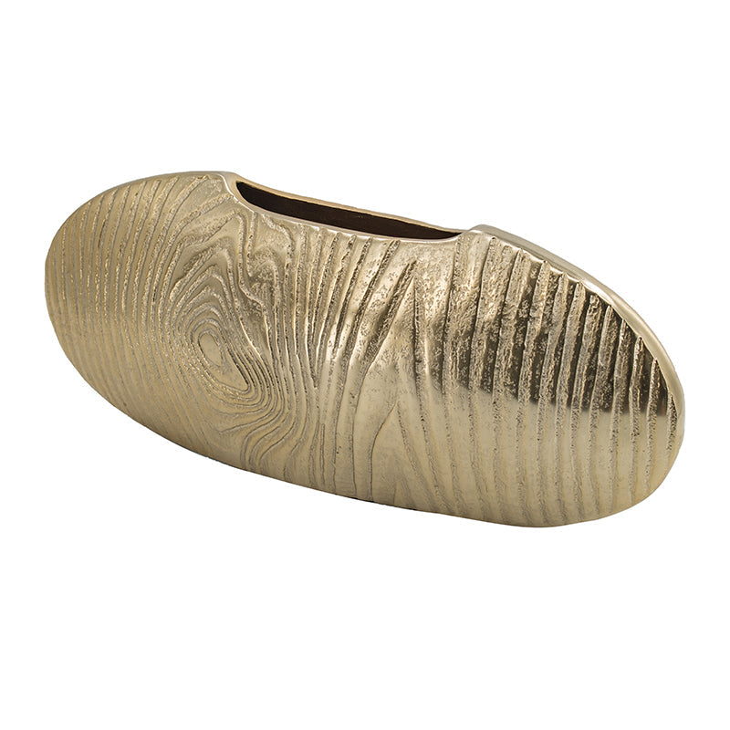 AB - ALU TIMBER OVAL DISC VASE