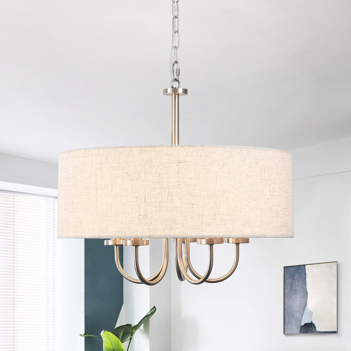 5-Light Modern Semi Flush Mount Ceiling Light for Dining Room Bedrooms Living Room - N/A