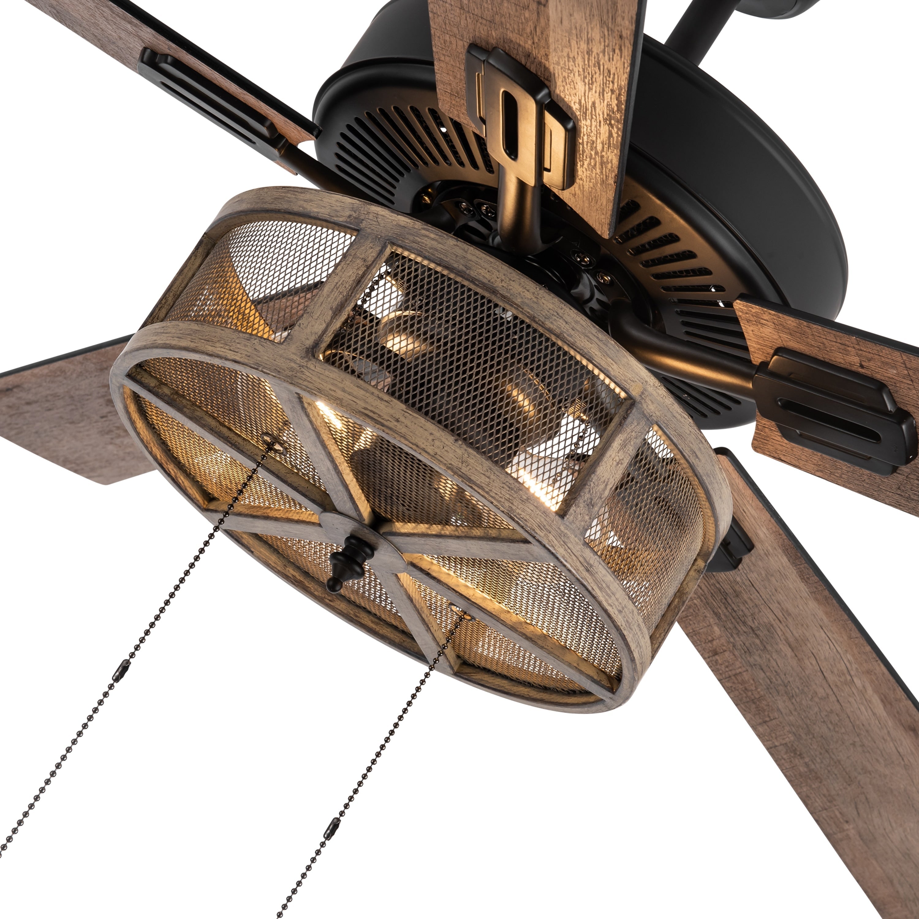 52 Carbon Loft Brushed Metal Farmhouse LED Ceiling Fan