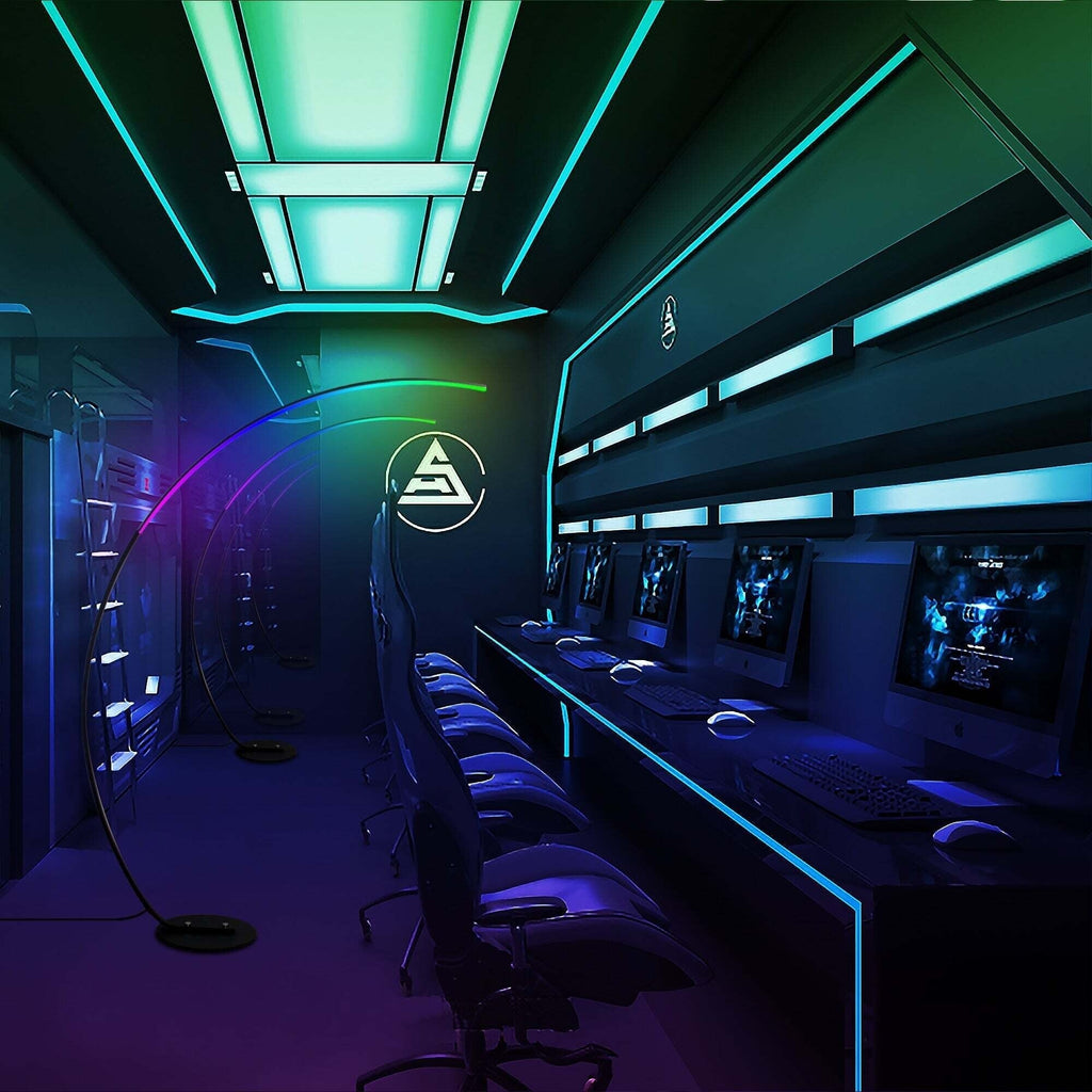 69 Dimmable LED Arched/Arc Floor Lamp - RGBW - N/A