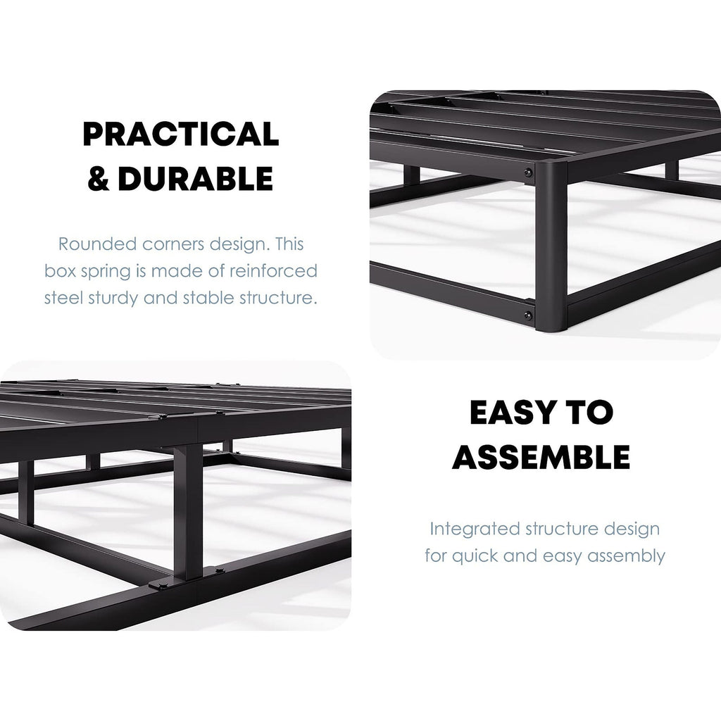 FSCHOS 7 Inch Metal Box Spring, Basics Mattress Foundation, No Legs