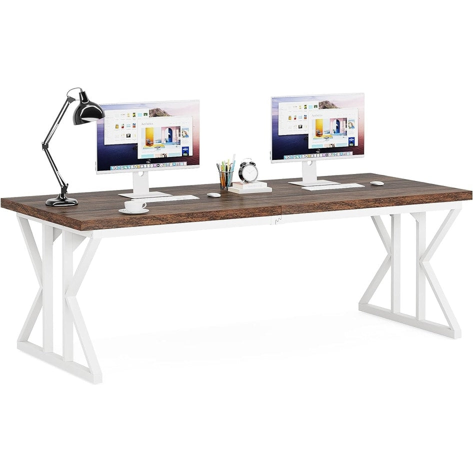 70.8-Inch Executive Desk, Large Computer Office Desk Workstation