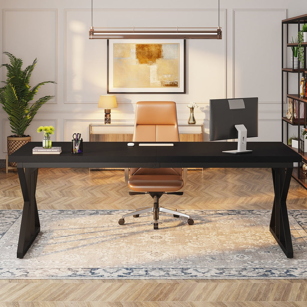 70.8-Inch Executive Desk, Large Computer Office Desk Workstation