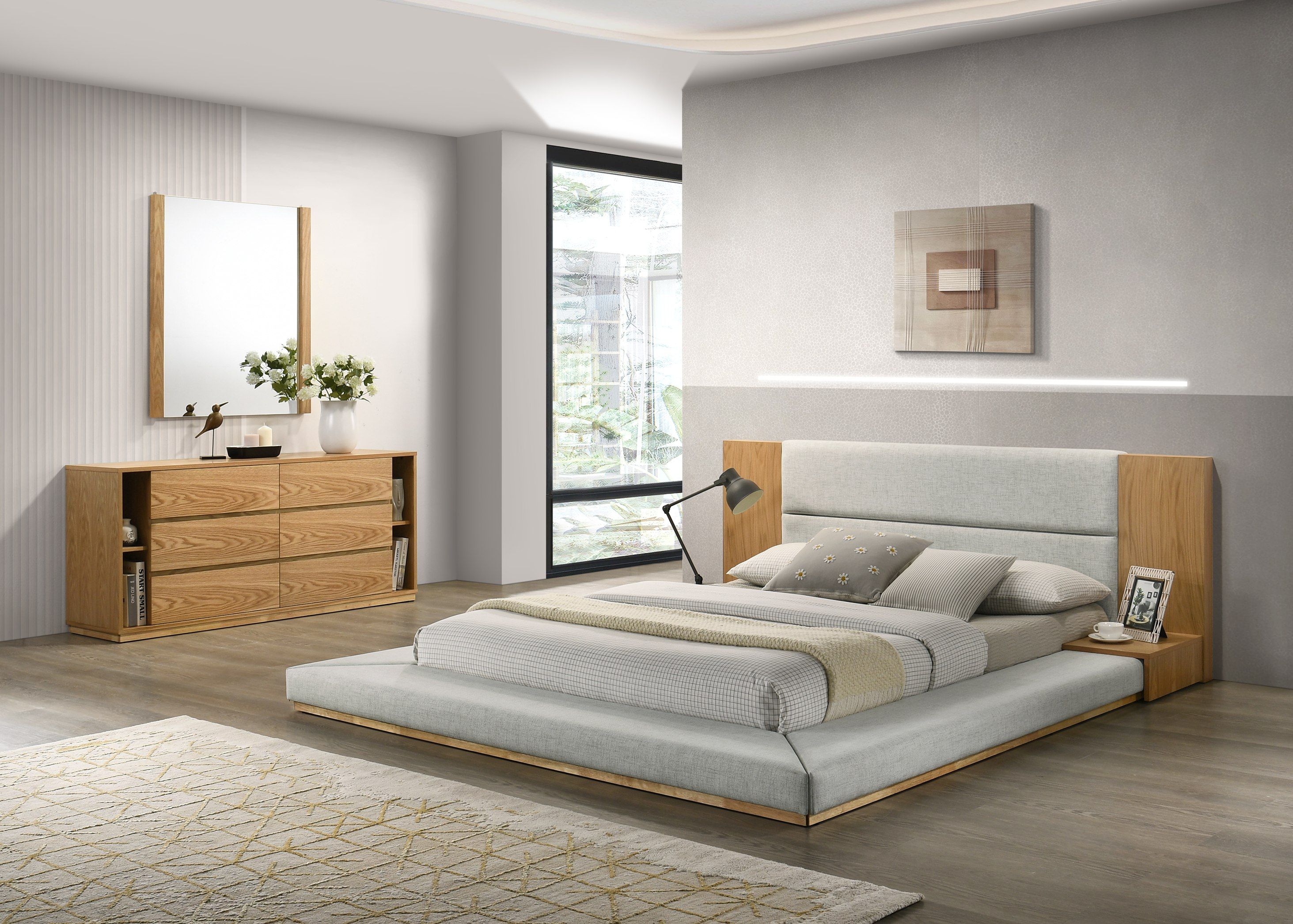 VG - NOVA DOMUS JAGGER MODERN NATURAL OAK BED
