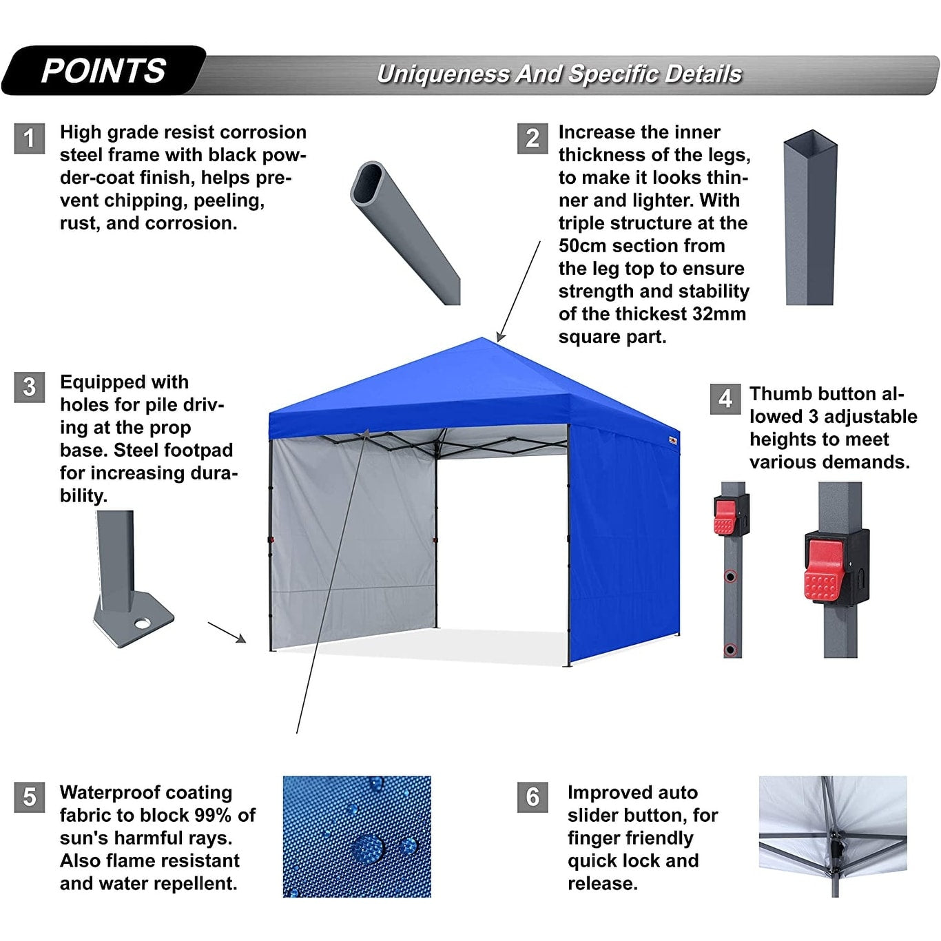 ABCCANOPY Durable Easy Pop up Canopy Tent Outdoor canopy tent