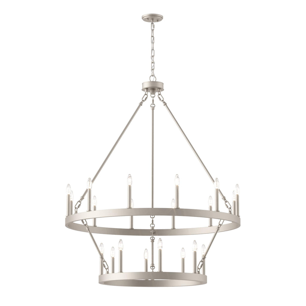 Acroma 20-light Modern Farmhouse 40In Round Wagon Wheel Chandelier with UL