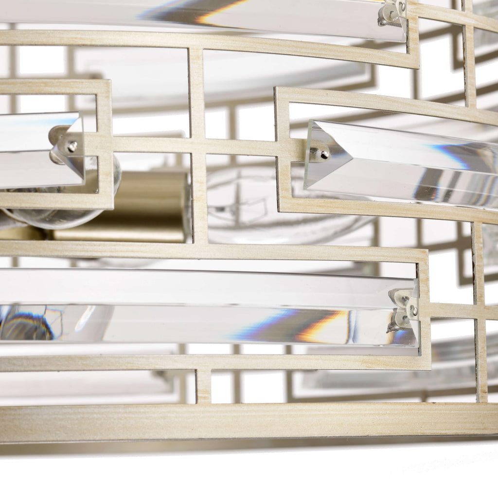 Anita Drum Shade Chandelier with Clear Glass Prism