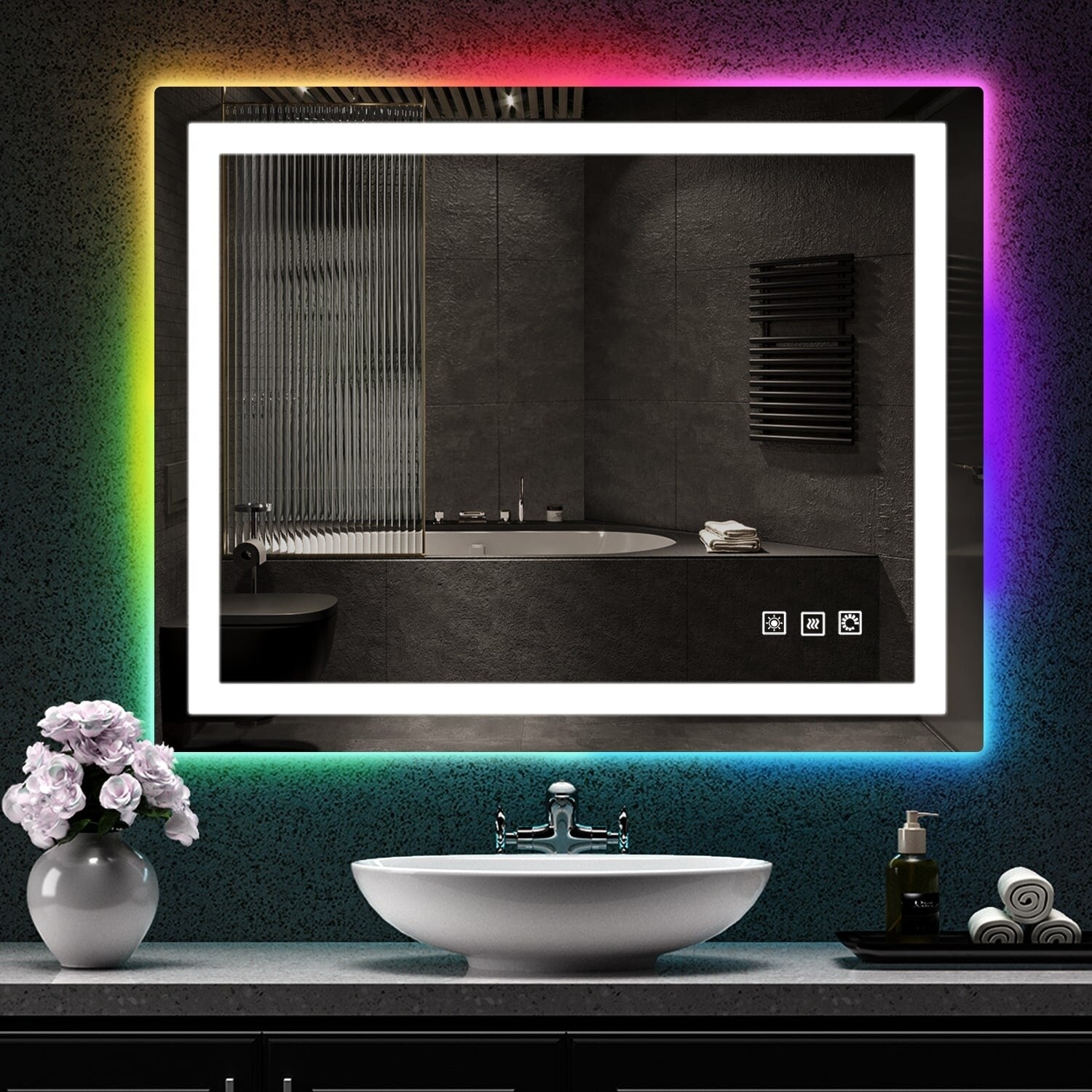Anti-Fog RGB Backlit & LED Frontlit Bathroom Mirror