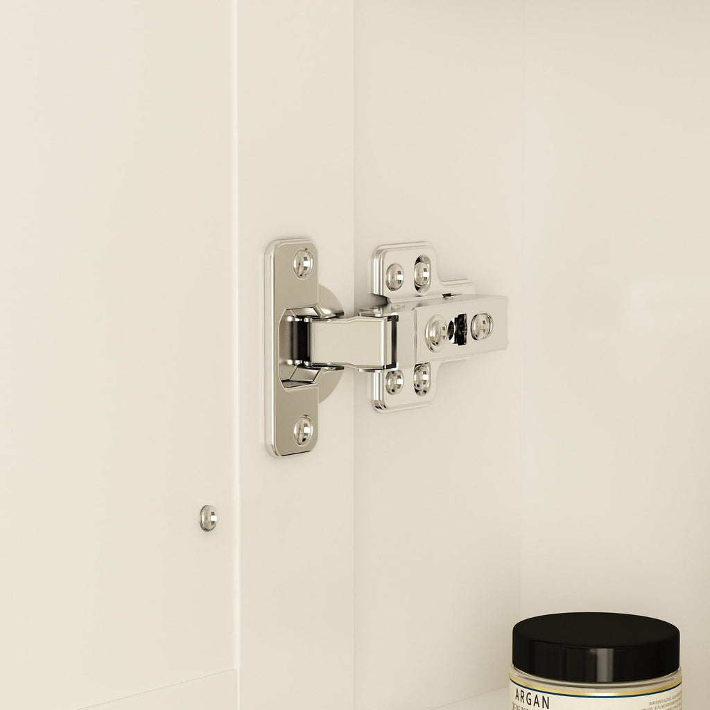 Bathroom Medicine Cabinet LED Mirror Anti-Fog 6000K Wall Cabinet White