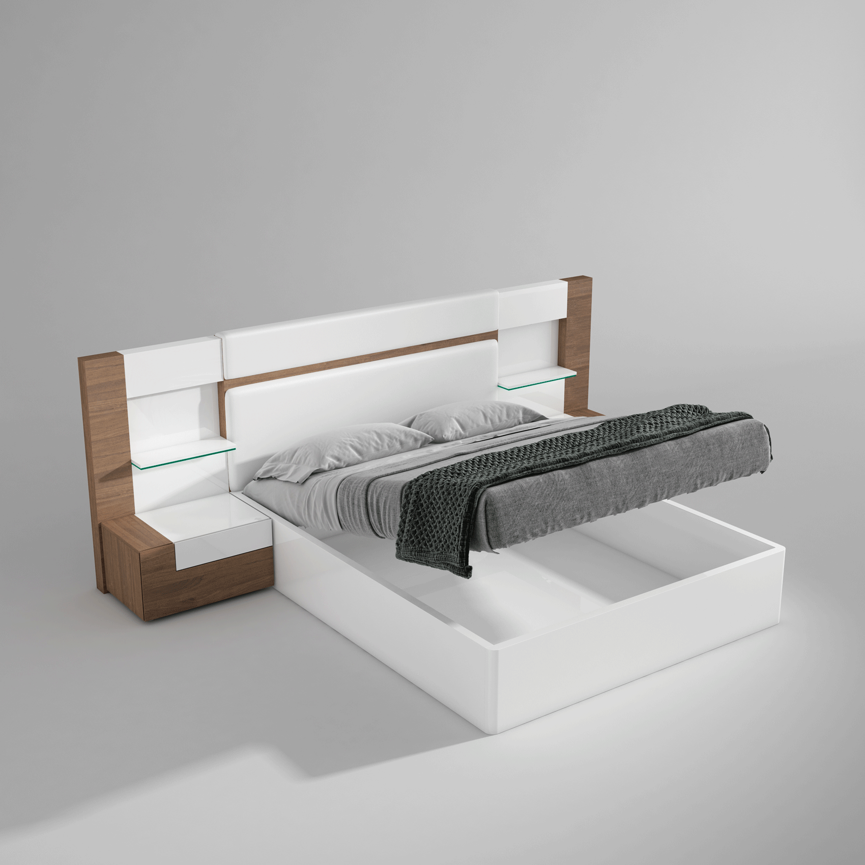 EF - MAR KING BED WITH NIGHT STANDS