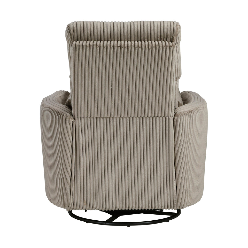 Braidy Corduroy Swivel Glider Manual Reclining Chair