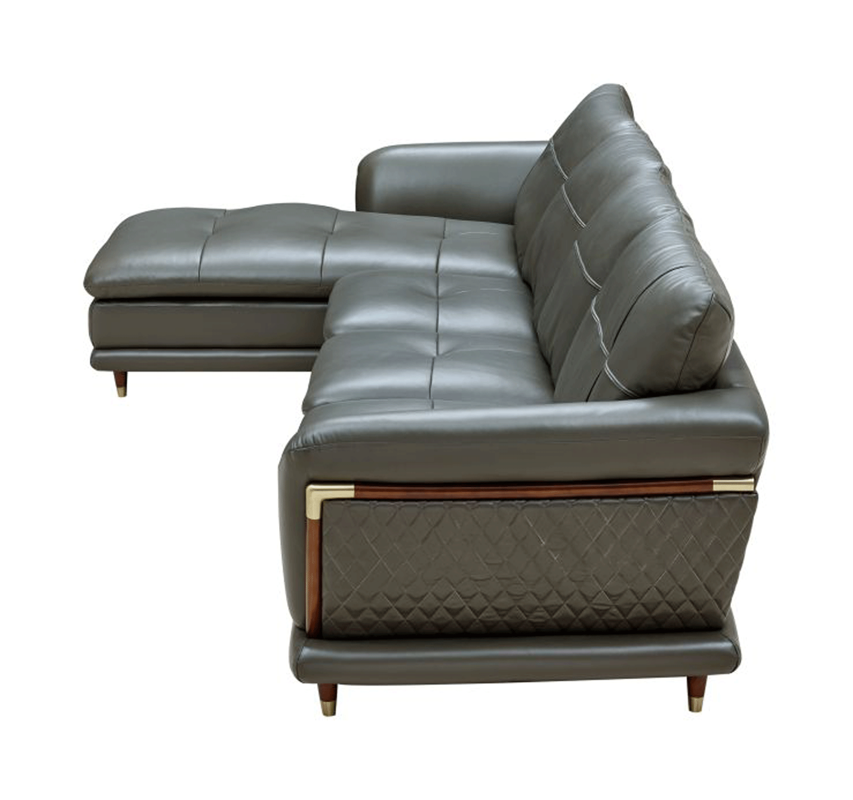 EF - TRANSITIONAL ITALIAN LEATHER SECTIONAL