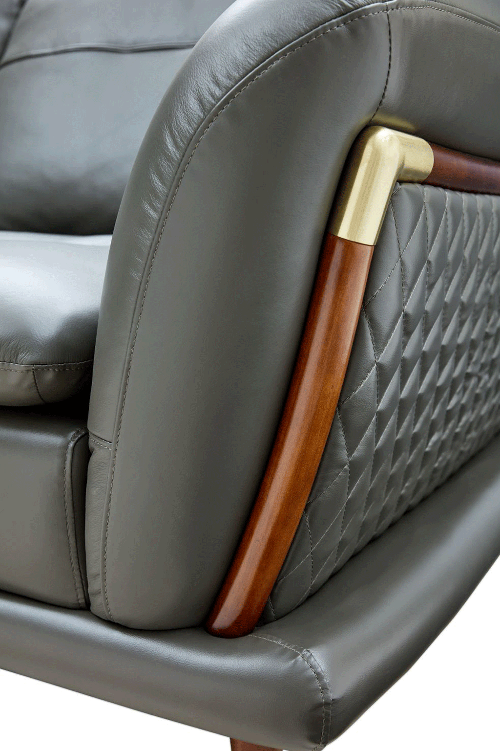 EF - TRANSITIONAL ITALIAN LEATHER SECTIONAL