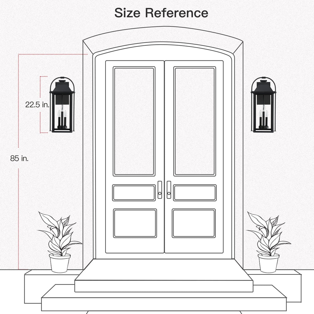 Brits Black Outdoor Wall Lantern Sconce Light