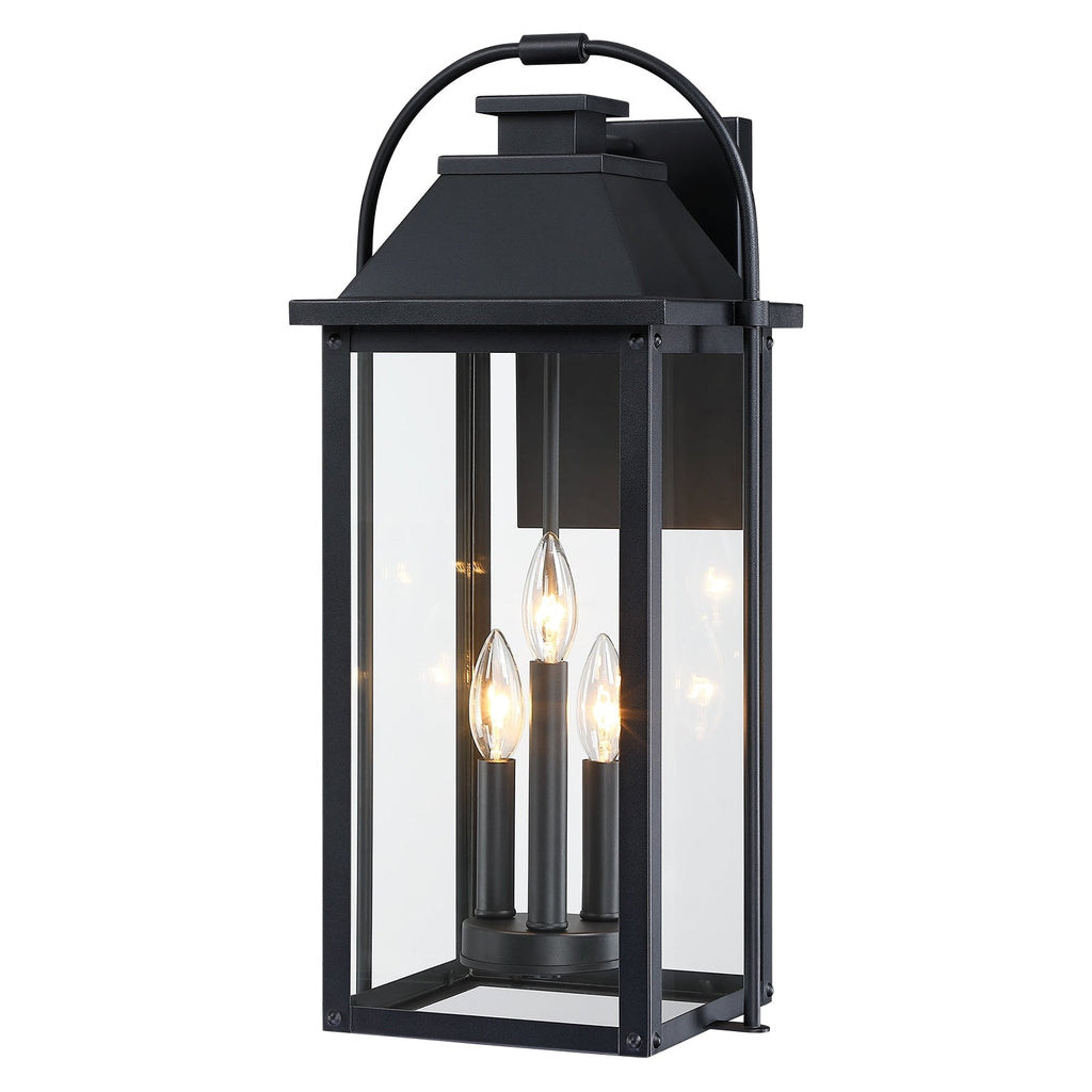 Brits Black Outdoor Wall Lantern Sconce Light