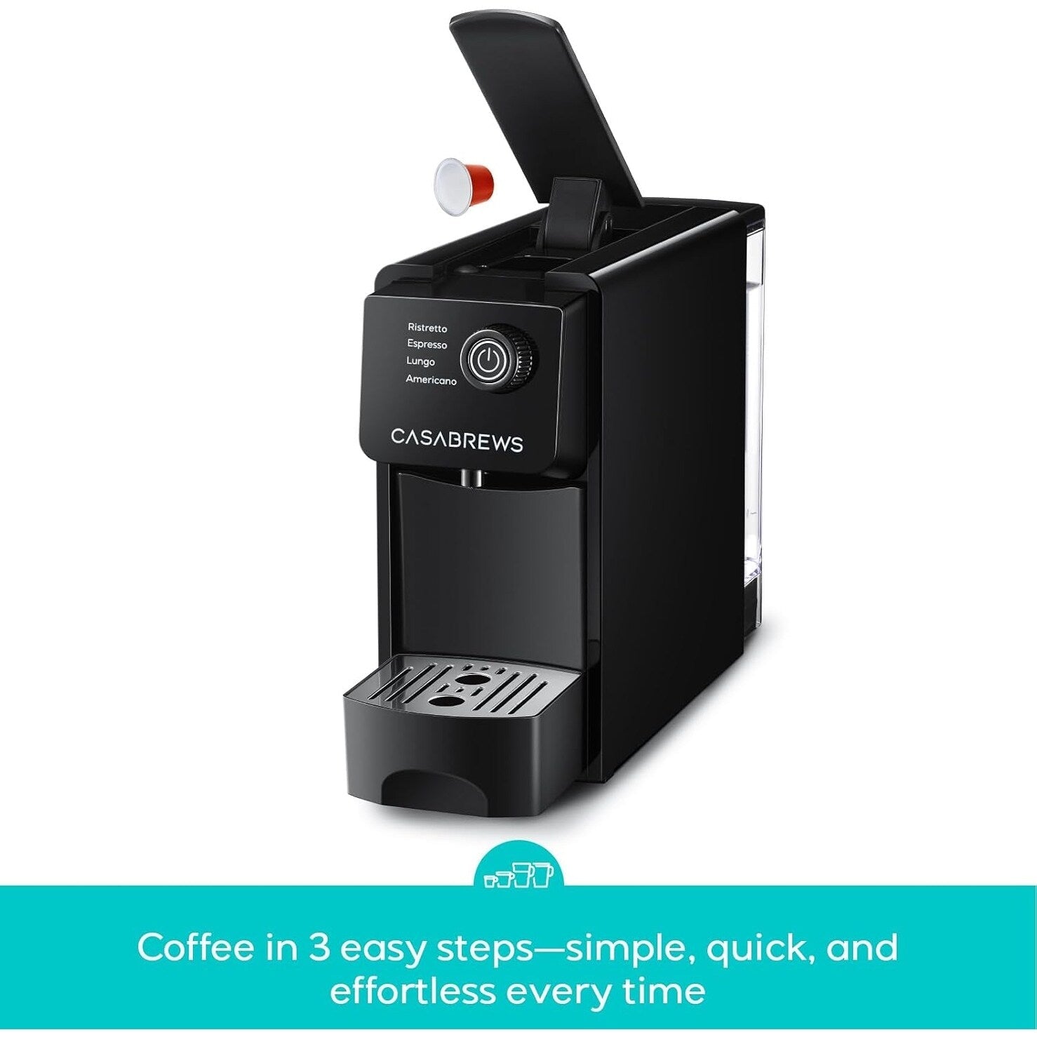 CASABREWS CM7036E 20 Bar Espresso Machine for Nespresso Original Pods