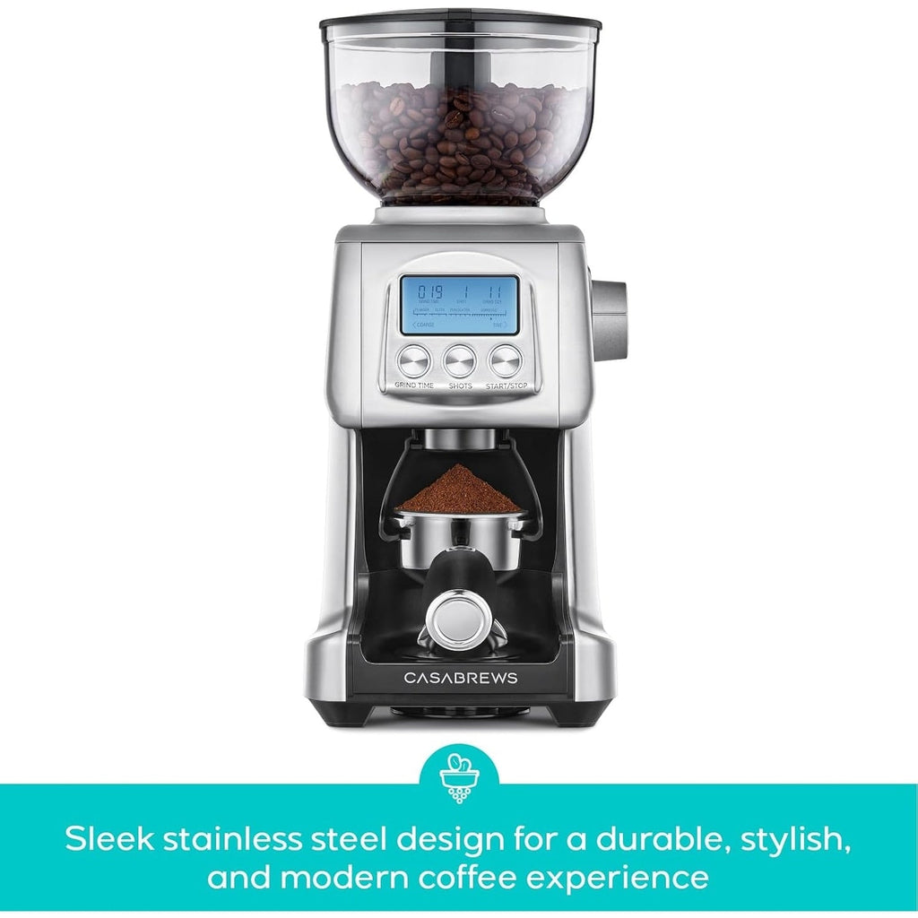 CASABREWS Tornado Electric Coffee Grinder Conical Burr Silver - N/A