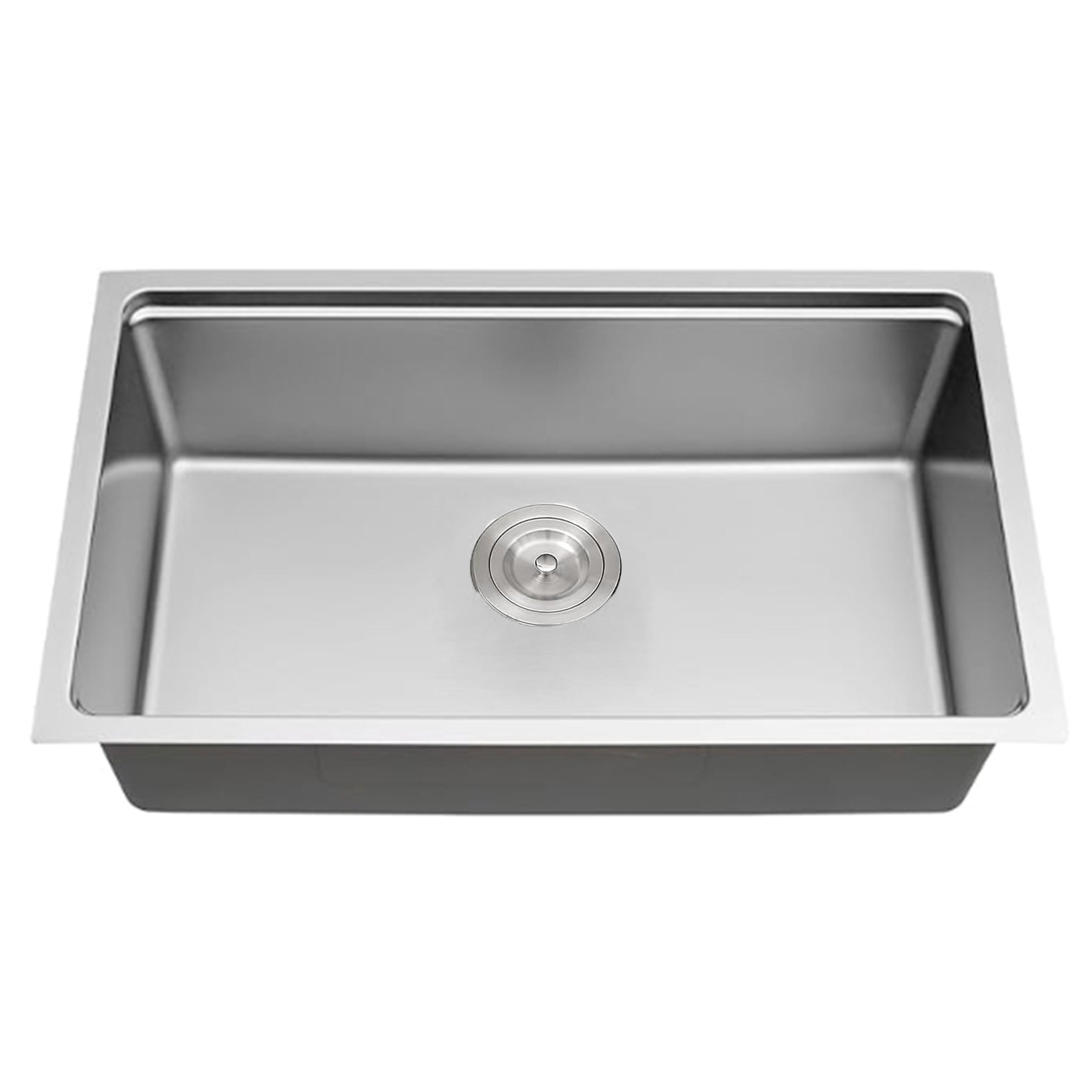 CB HOME 32'' Undermount Gold Kitchen Sink, Drop in Black/Stainless Steel Kitchen Sink, Single Bowl Kitchen Sink with Accessories