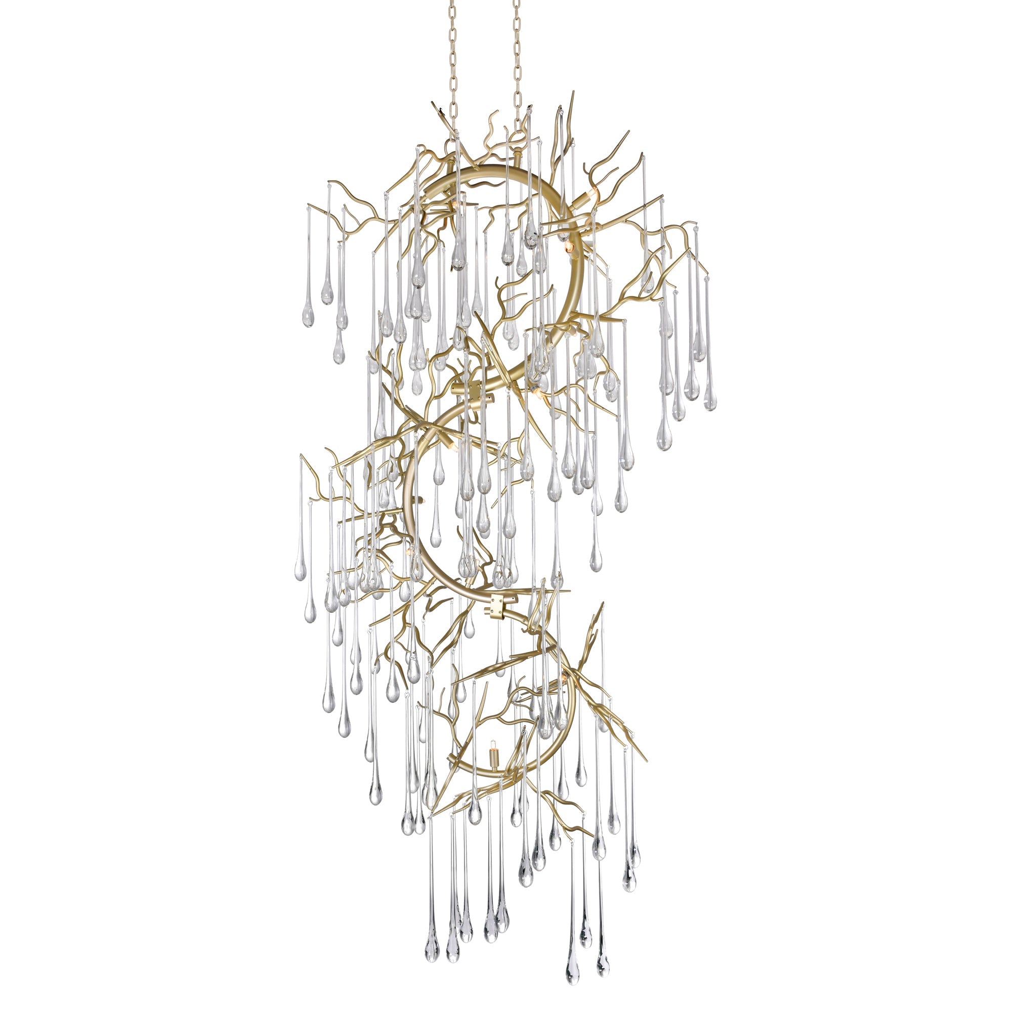 CW - CASCADING TEAR DROP CHANDELIER