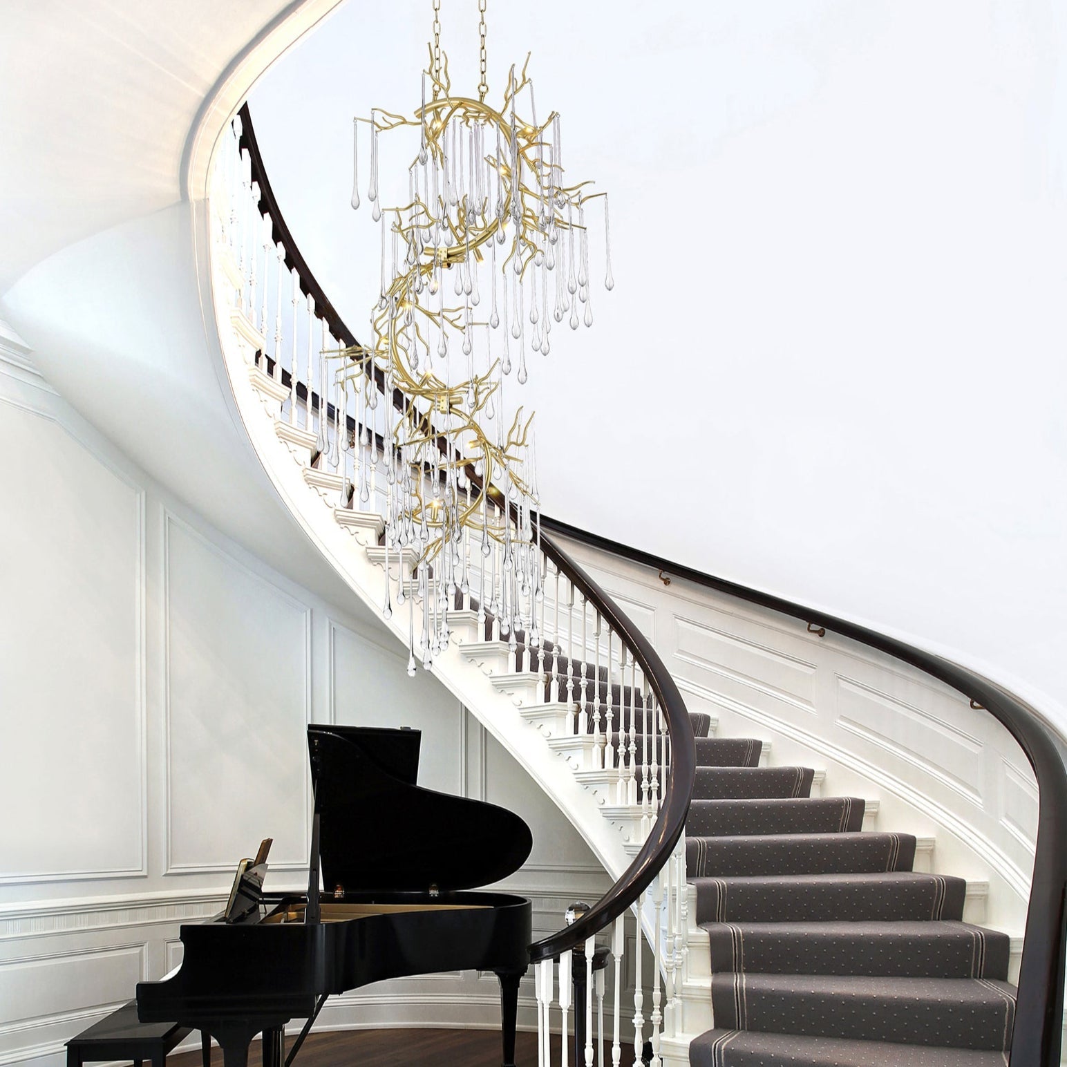 CW - CASCADING TEAR DROP CHANDELIER