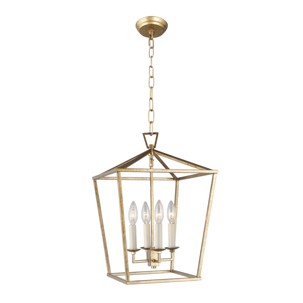 Candle Style Lantern Pendant Stairway or Kitchen Island Open Cage Chandelier - N/A