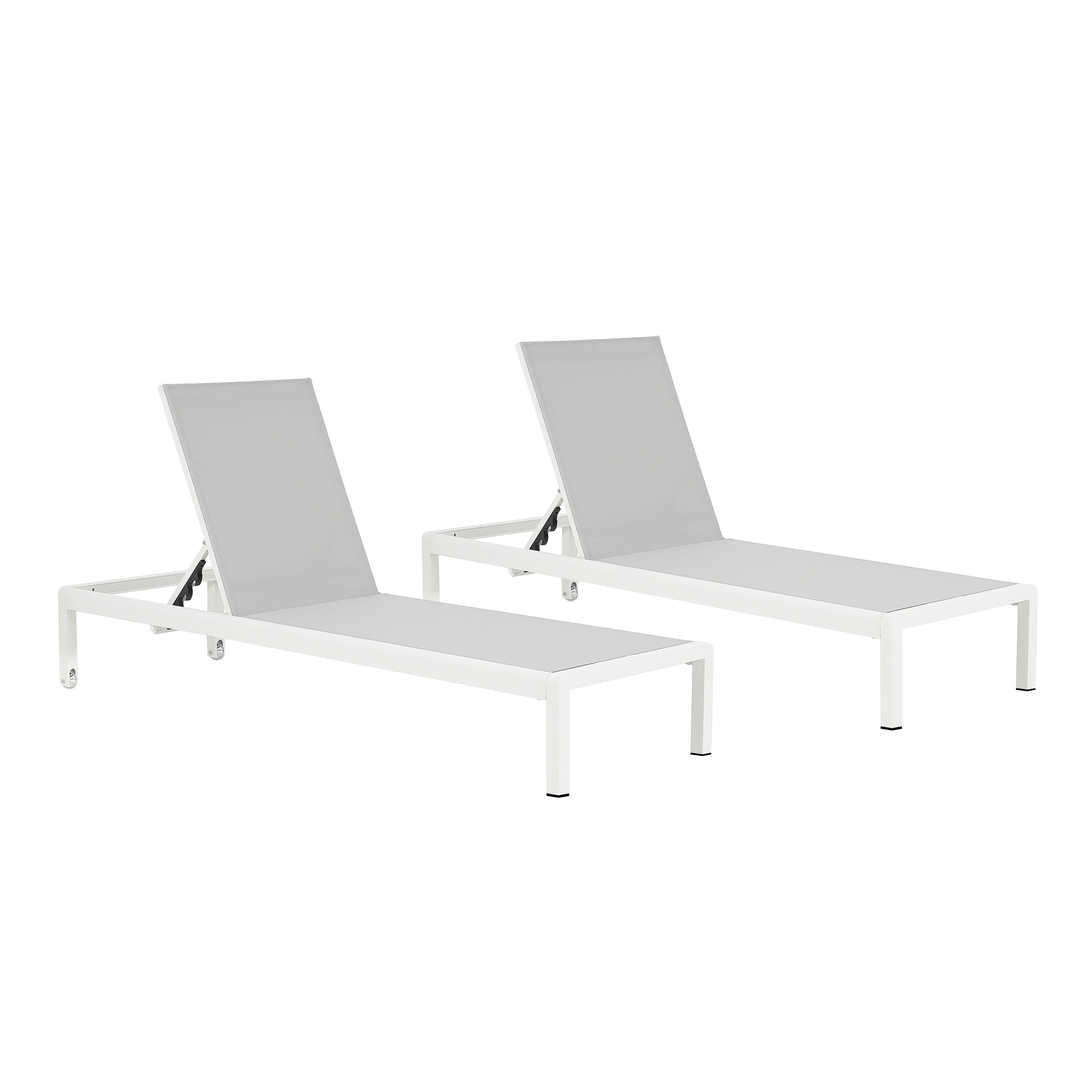 Cape Coral Outdoor Aluminum Chaise Lounge (Set of 2) by Christopher Knight Home - 77.56 D x 25.20 W x 11.80 H