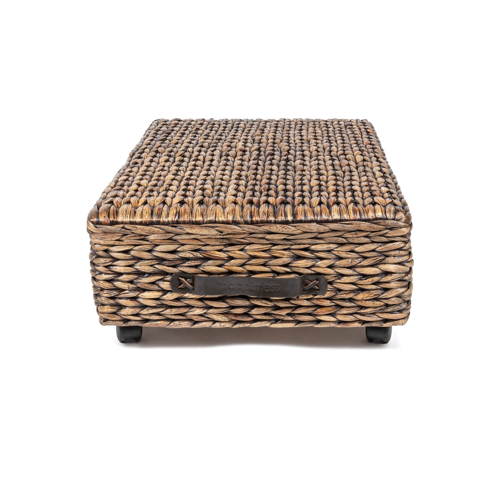 happimess Hyacinth/Wood Underbed Storage Bin with Wheels & Handles