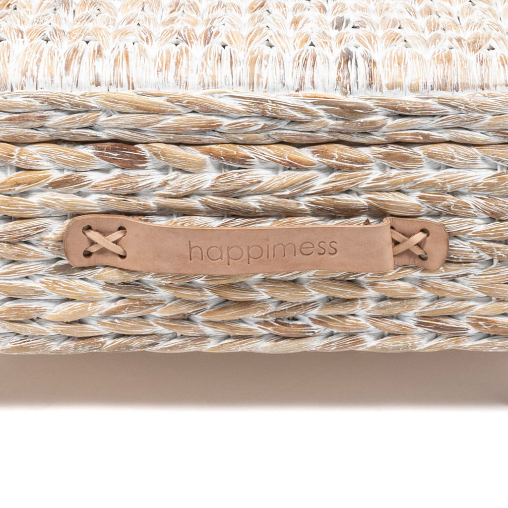 happimess Hyacinth/Wood Underbed Storage Bin with Wheels & Handles