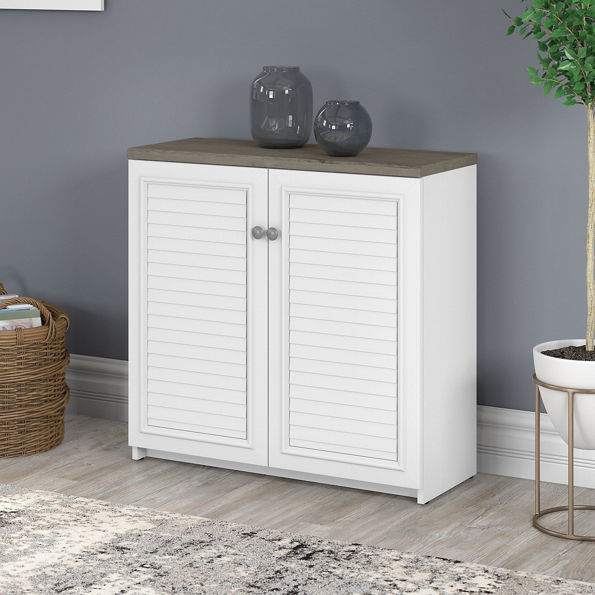 Fairview Storage Cabinet with Doors and Shelves by Bush Furniture - 31.73L x 12.76W x 30.71H