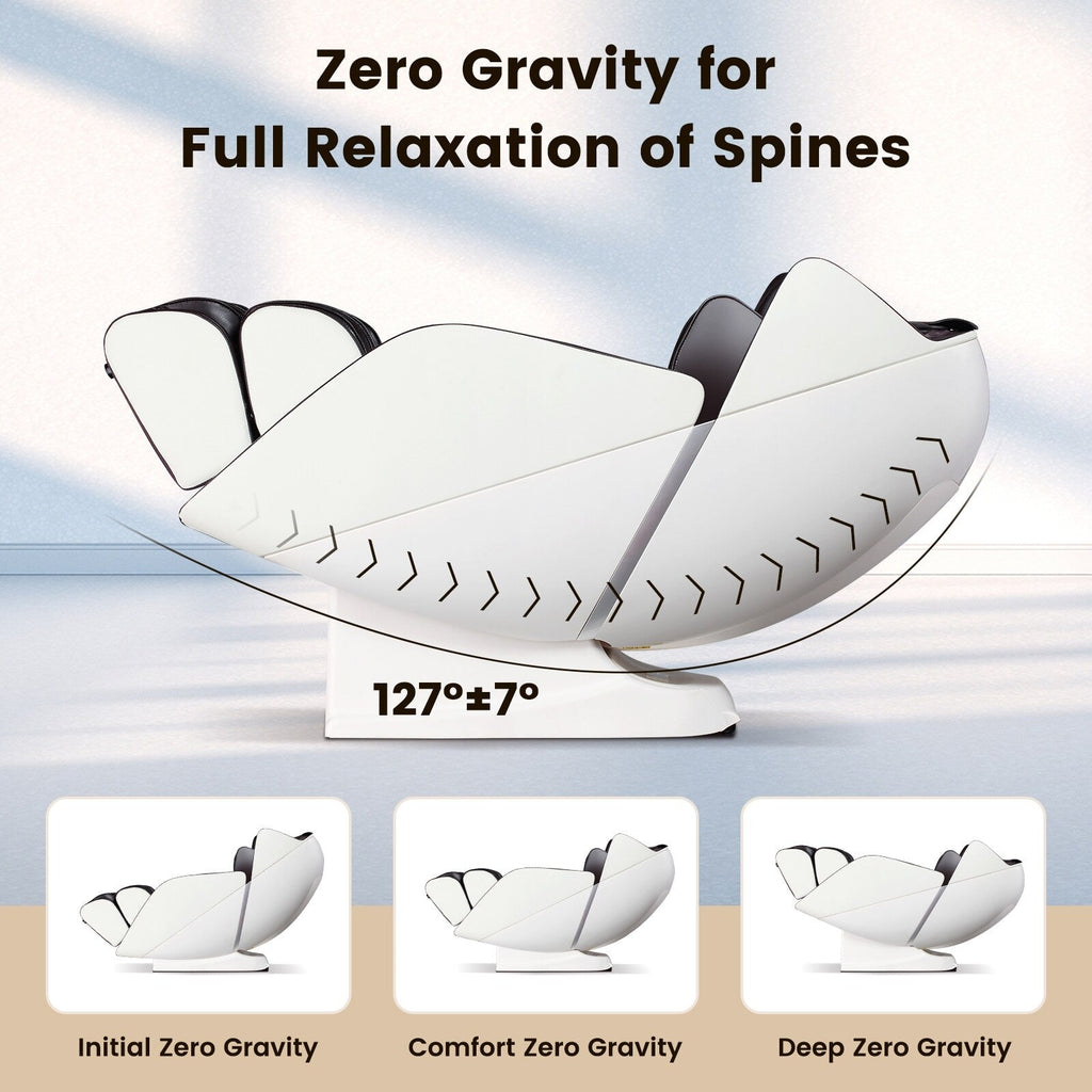 Costway Full Body Massage Chair with Voice Control Heat Foot Roller