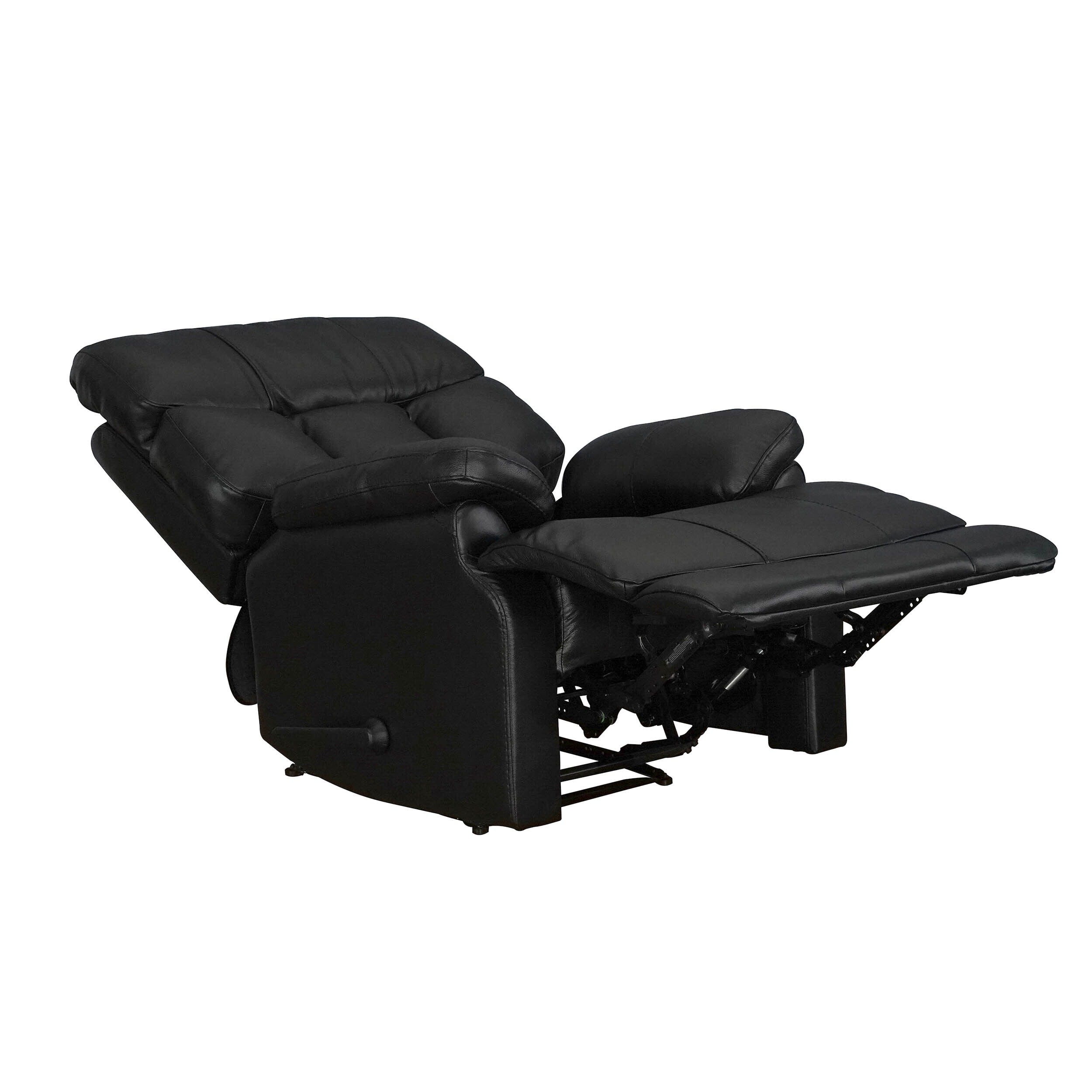 Davin Top Grain Leather Genuine leather Brown Extendable Footrest Manual Recliner