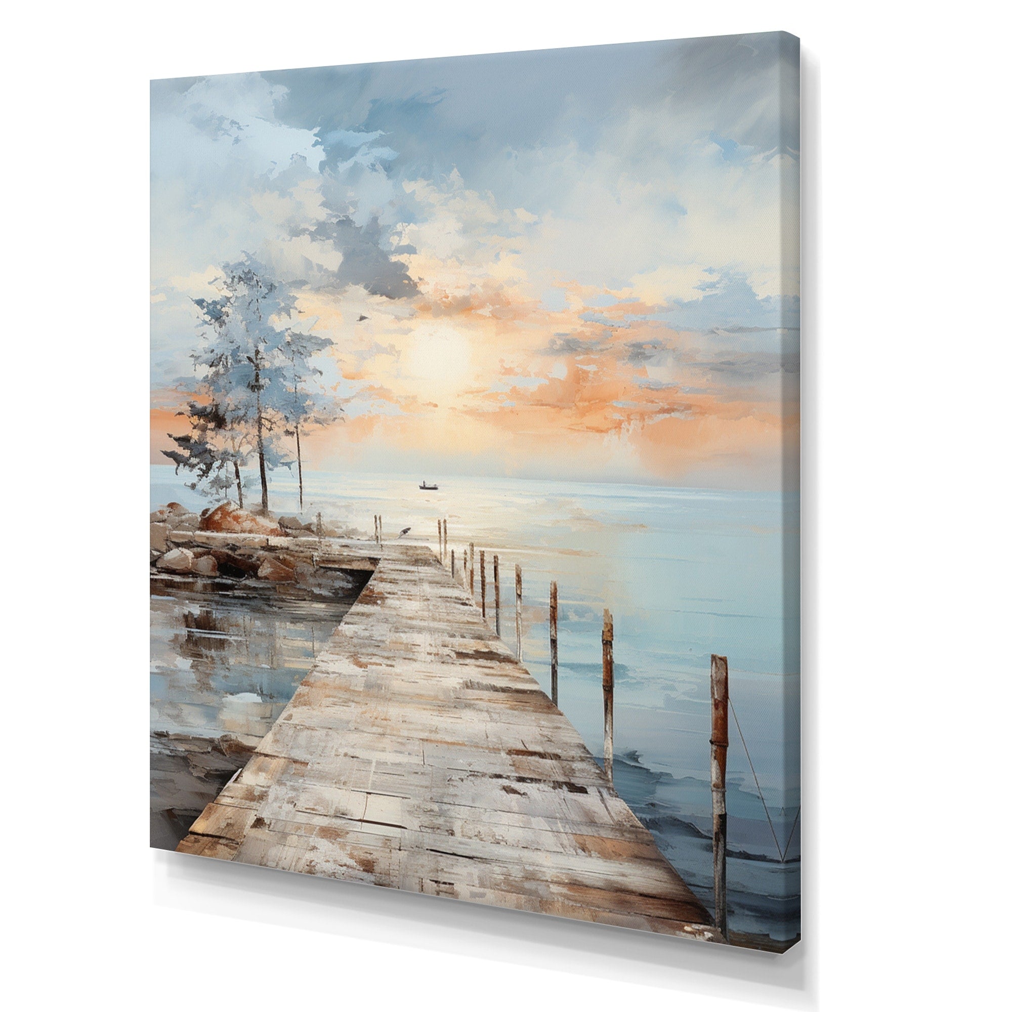 Designart Pier And Dock Seaside III Coastal Pier Wall Decor