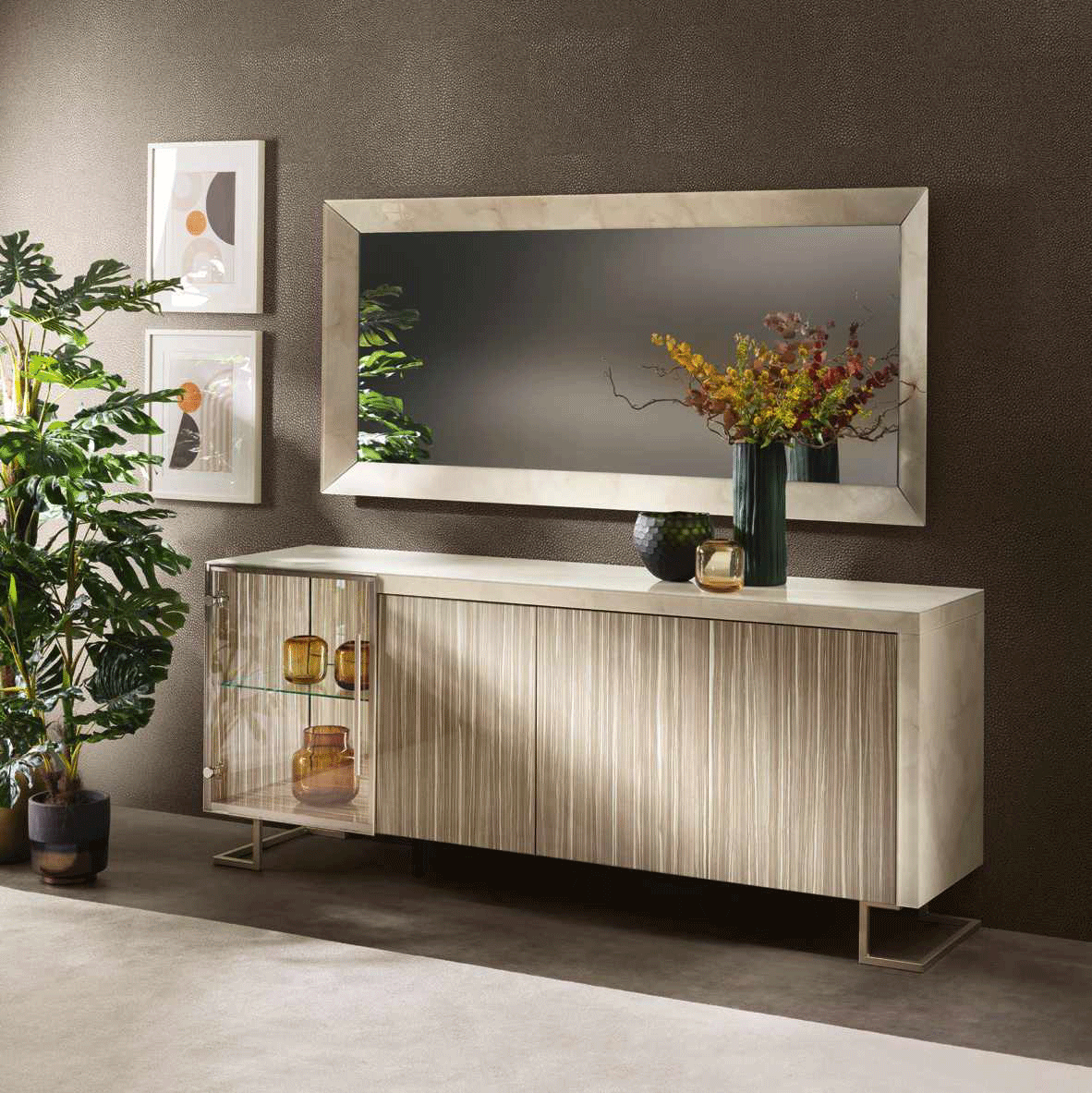 EF- Luce 4 Door Buffet w/ Mirror
