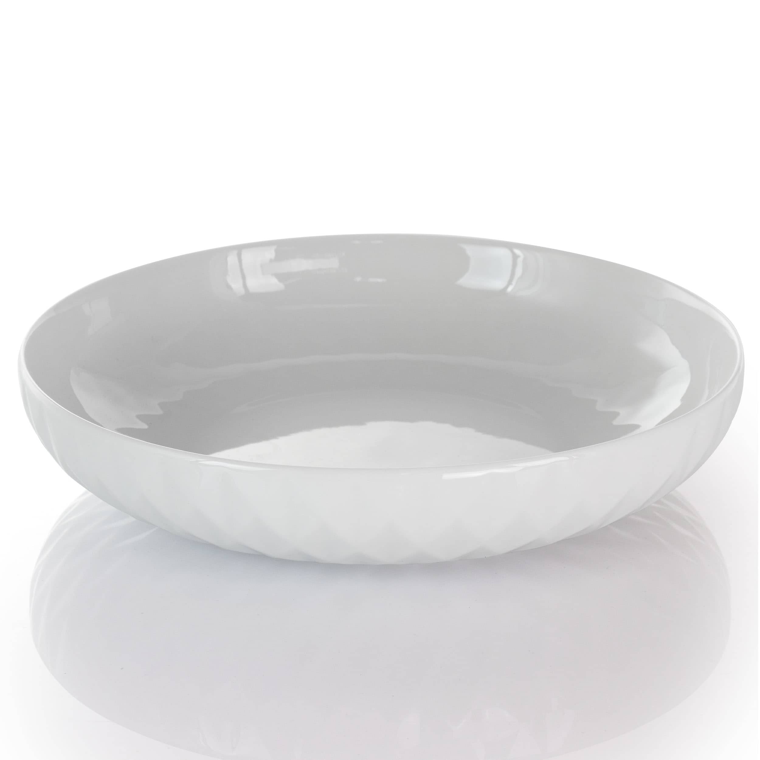 Elama Sienna 18 Piece Stoneware Dinnerware Set in White