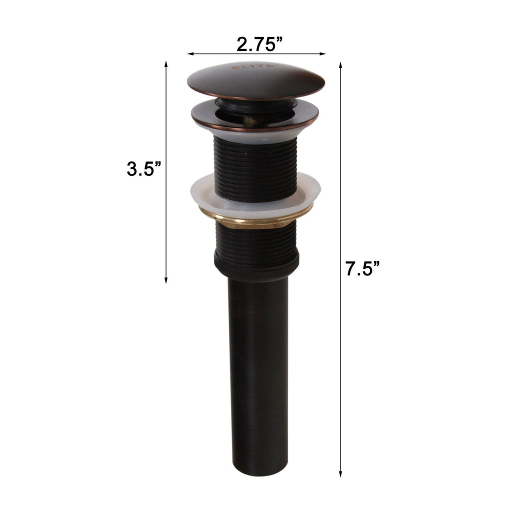Elite Oil-rubbed Bronze Tall Single-handle Bathroom Vessel Faucet and Pop-up Drain