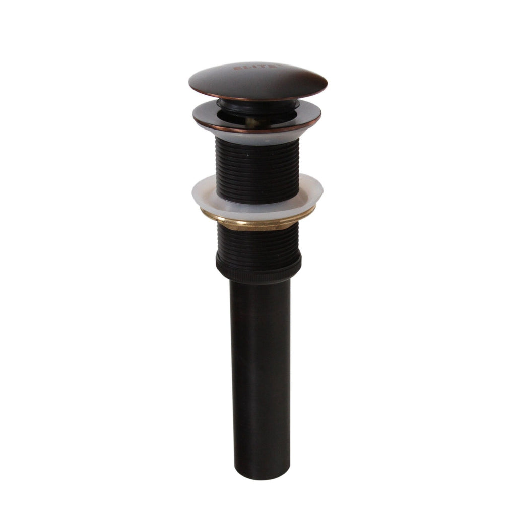 Elite Oil-rubbed Bronze Tall Single-handle Bathroom Vessel Faucet and Pop-up Drain