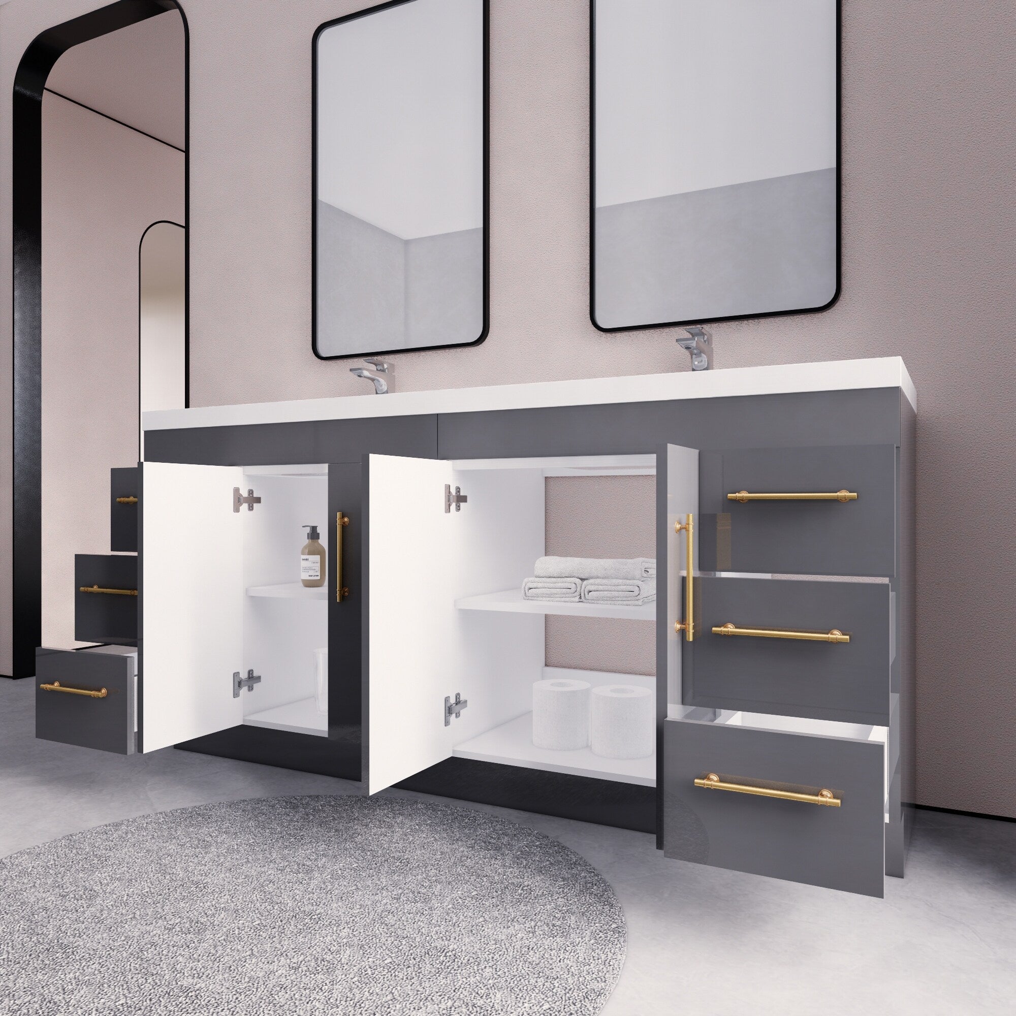 Eliza 72'' Freestanding Vanity with Double Sink