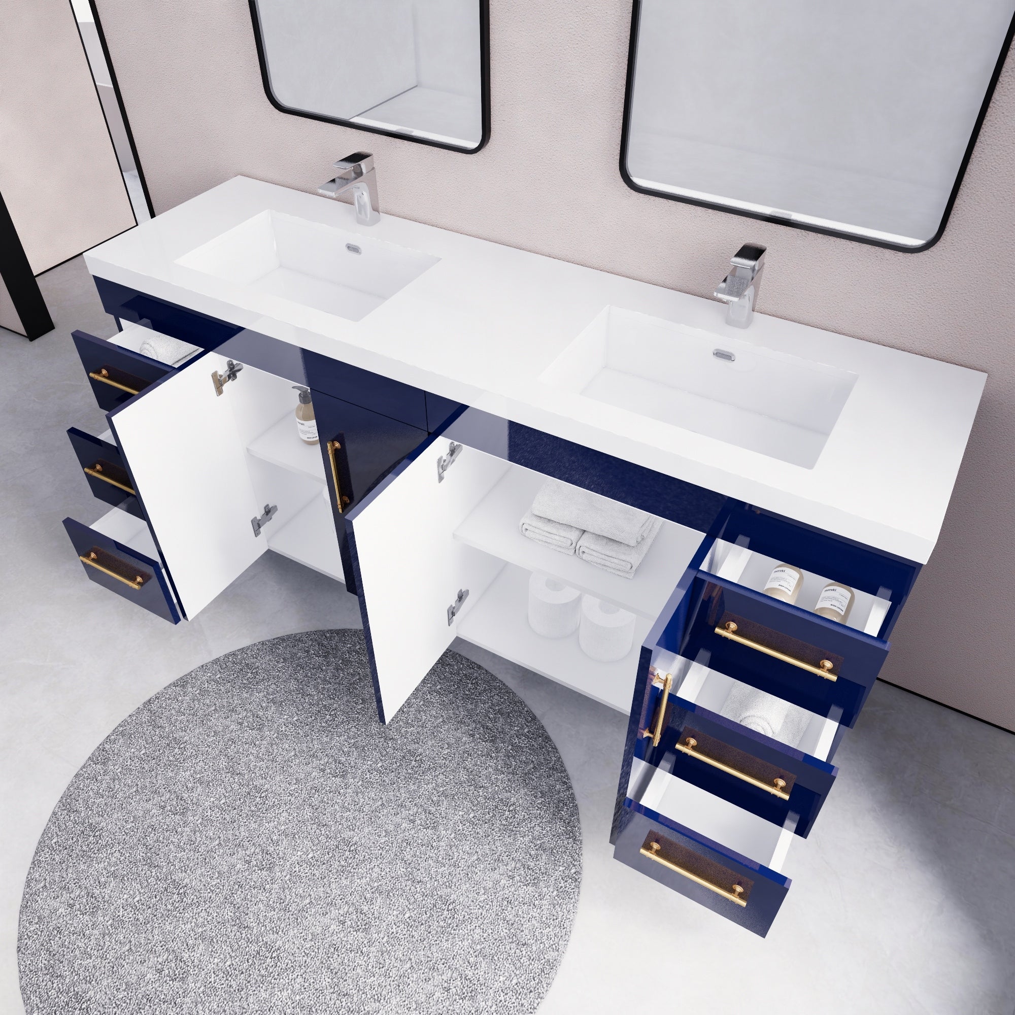 Eliza 72'' Freestanding Vanity with Double Sink