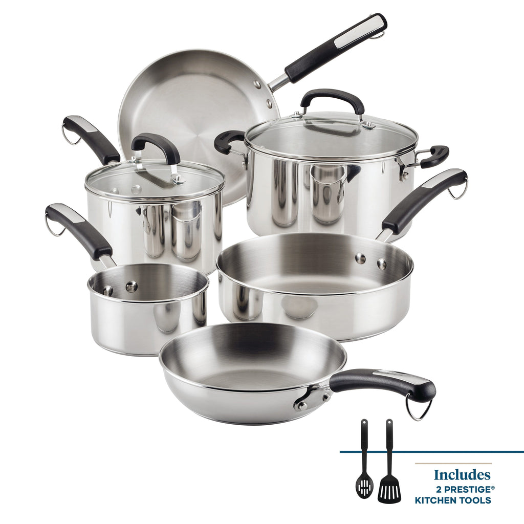 Farberware Brilliance Stainless Steel Cookware Set, 10 Piece