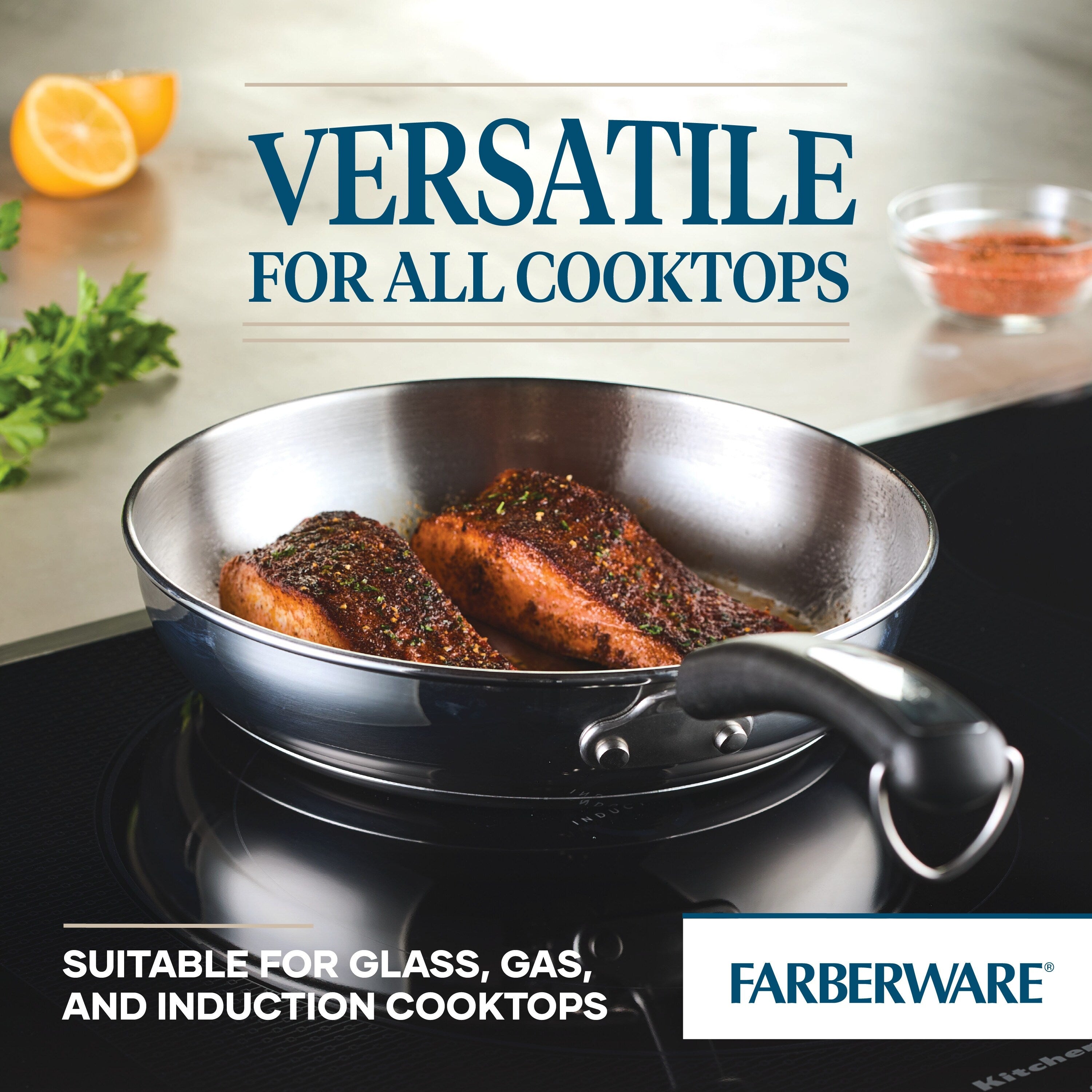 Farberware Brilliance Stainless Steel Cookware Set, 10 Piece