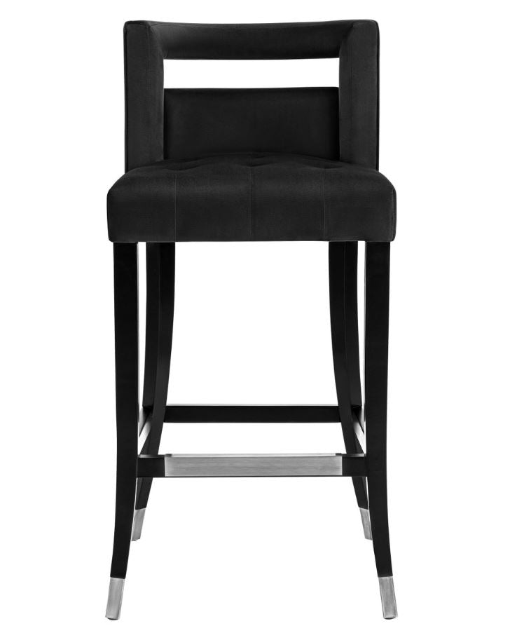 TV - HART BLACK VELVET BAR STOOL