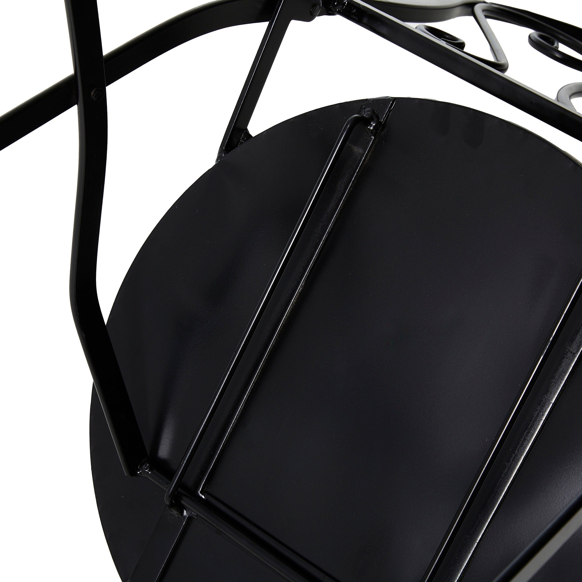 Glitzhome Outdoor Metal Folding Bistro Set 3PCS Patio Table Chairs