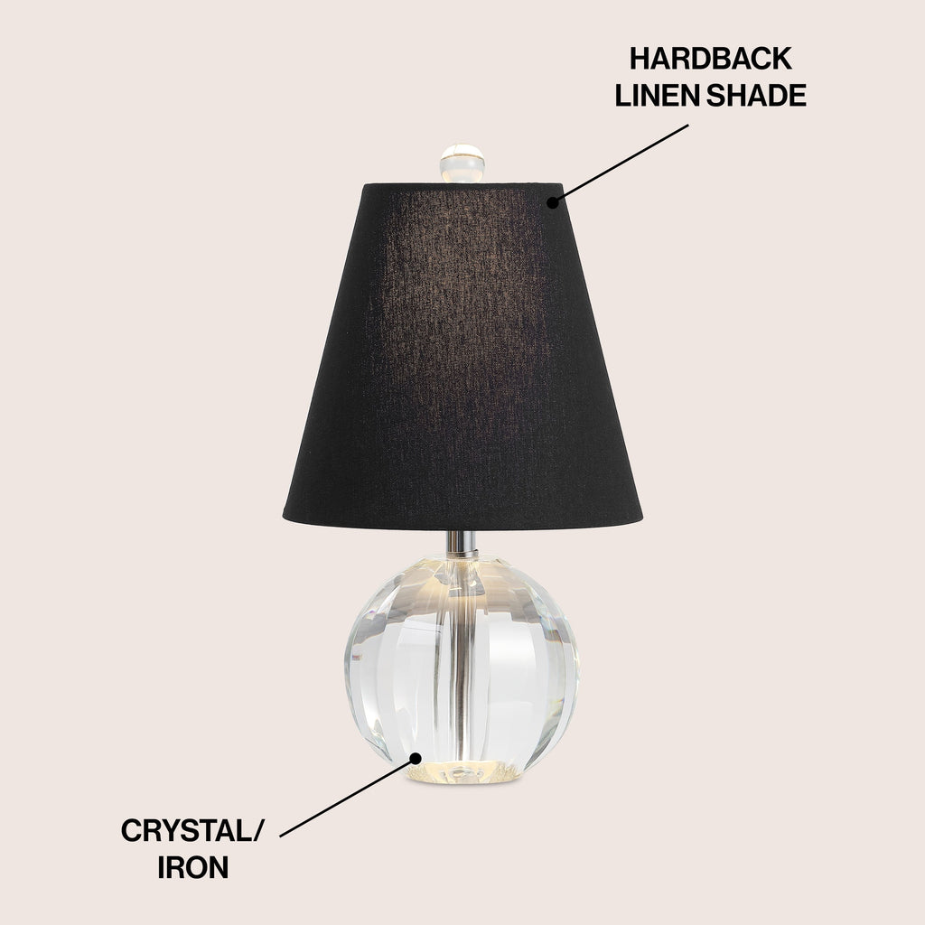 Goddard 16 Crystal Ball/Metal LED Table Lamp, By JONATHAN Y