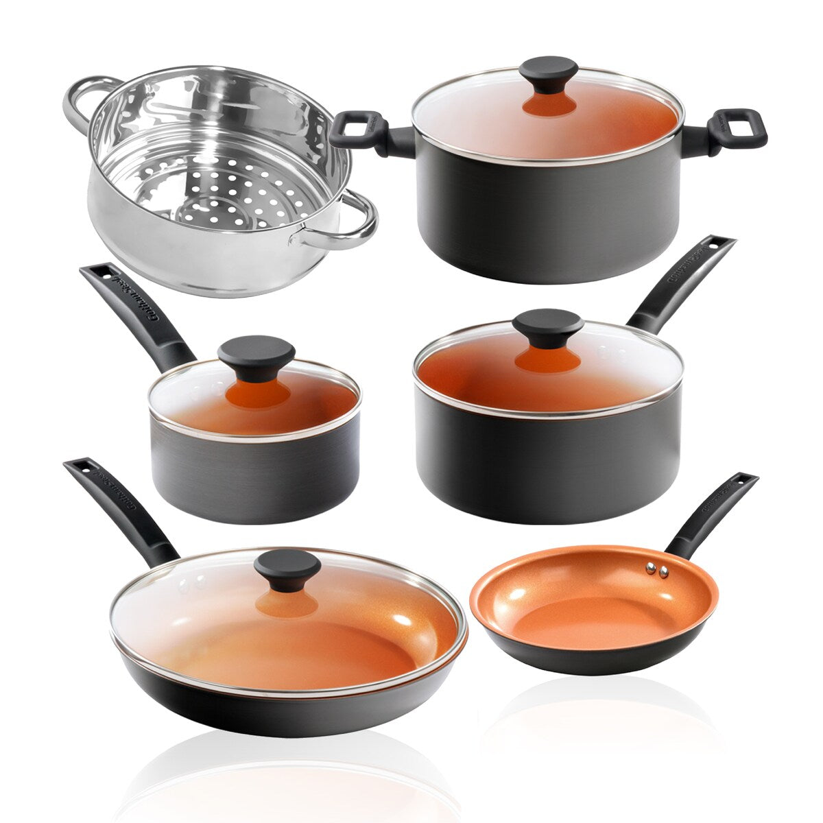 Gotham Steel Pro Premier Hard Anodized 10 Piece Nonstick Cookware Set